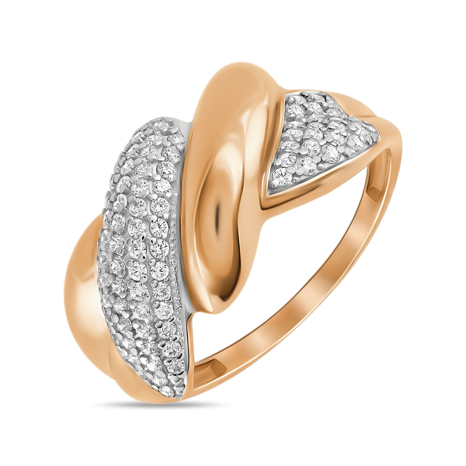 Кольца МЮЗ Золотое кольцо с фианитами 28838