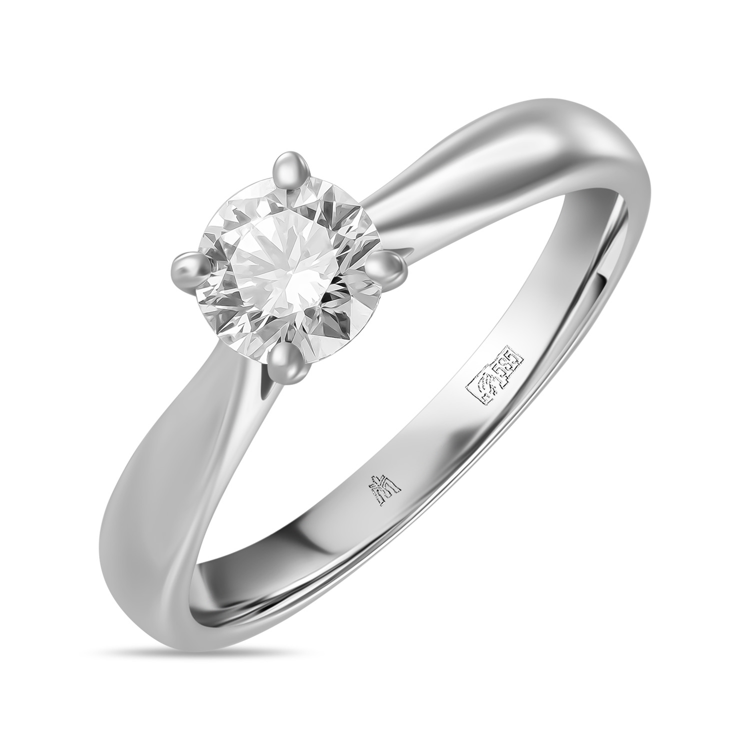 Кольца МЮЗ Кольцо с выращенным бриллиантом кольца мюз кольцо с выращенным бриллиантом