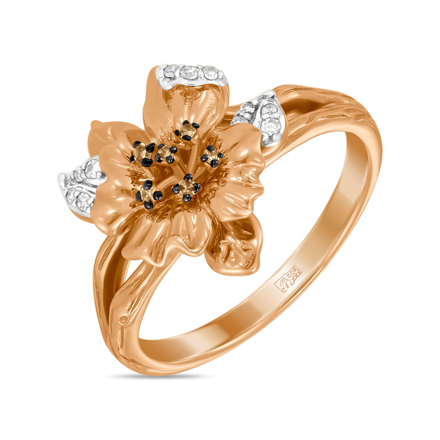 Кольца МЮЗ Золотое кольцо с бриллиантами кольца miuz diamonds r01 sol59 025 g3 w