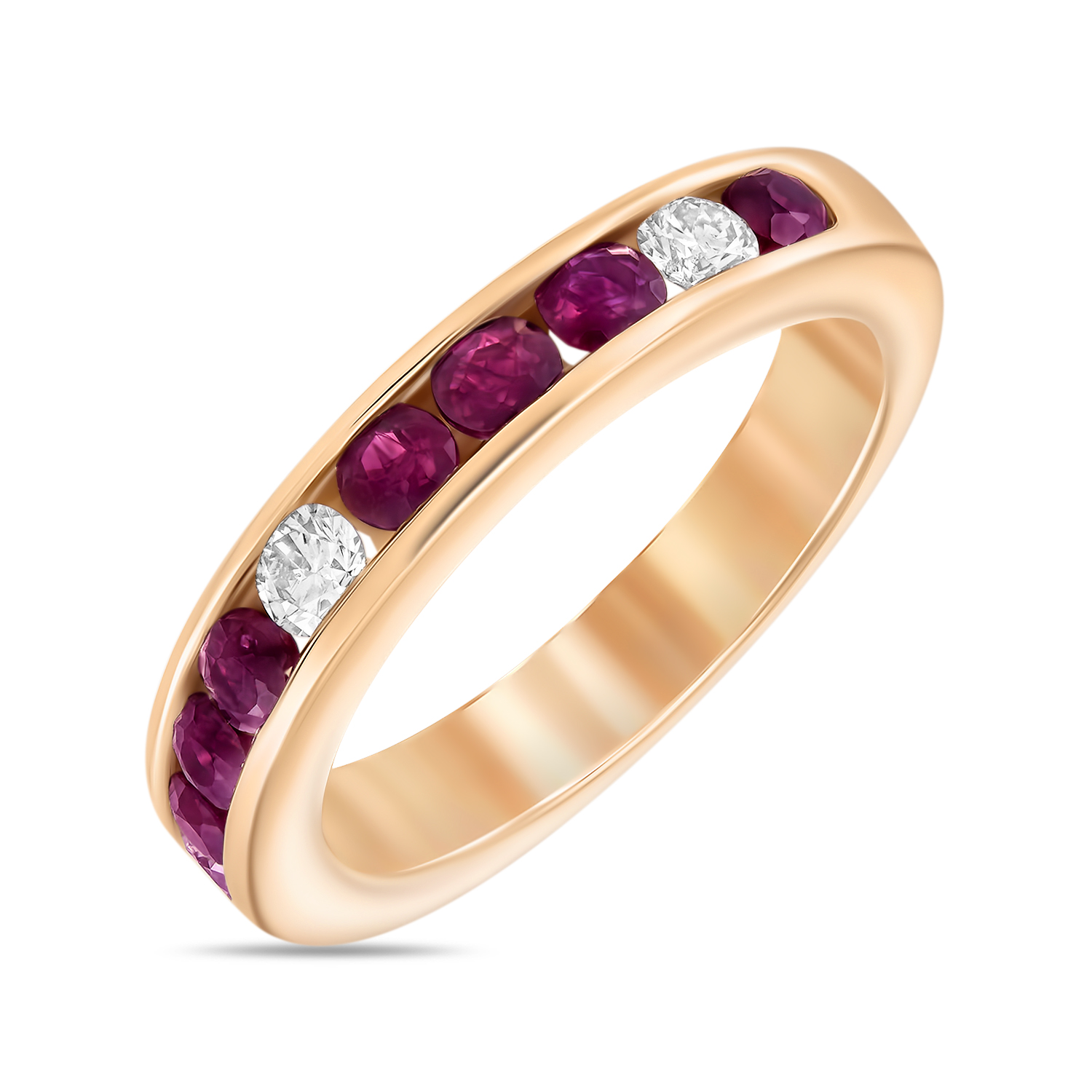 кольца мюз золотое кольцо с бриллиантами рубинами и сапфирами Кольца МЮЗ Золотое кольцо с бриллиантами и рубинами