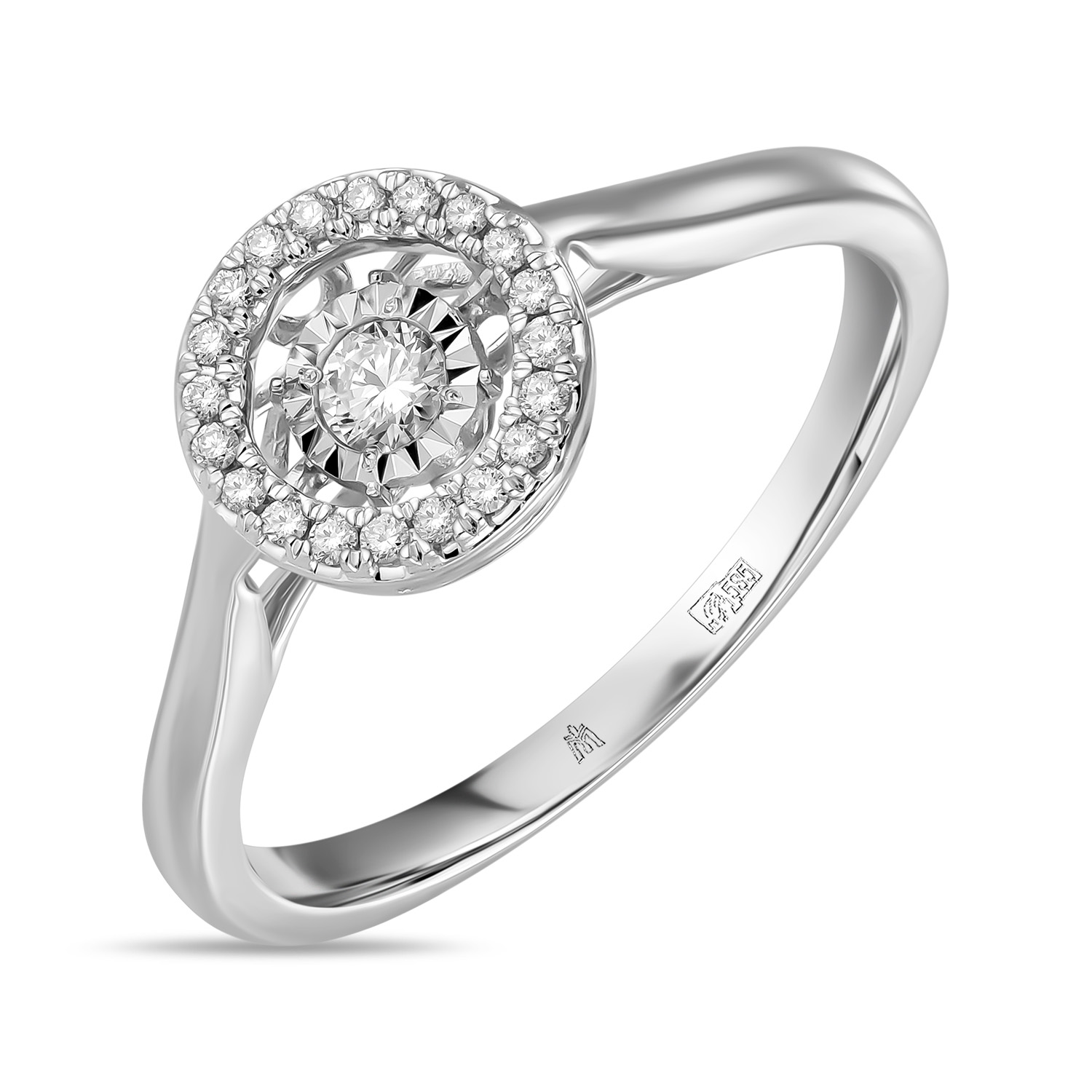 Кольца МЮЗ Золотое кольцо с бриллиантами 48950