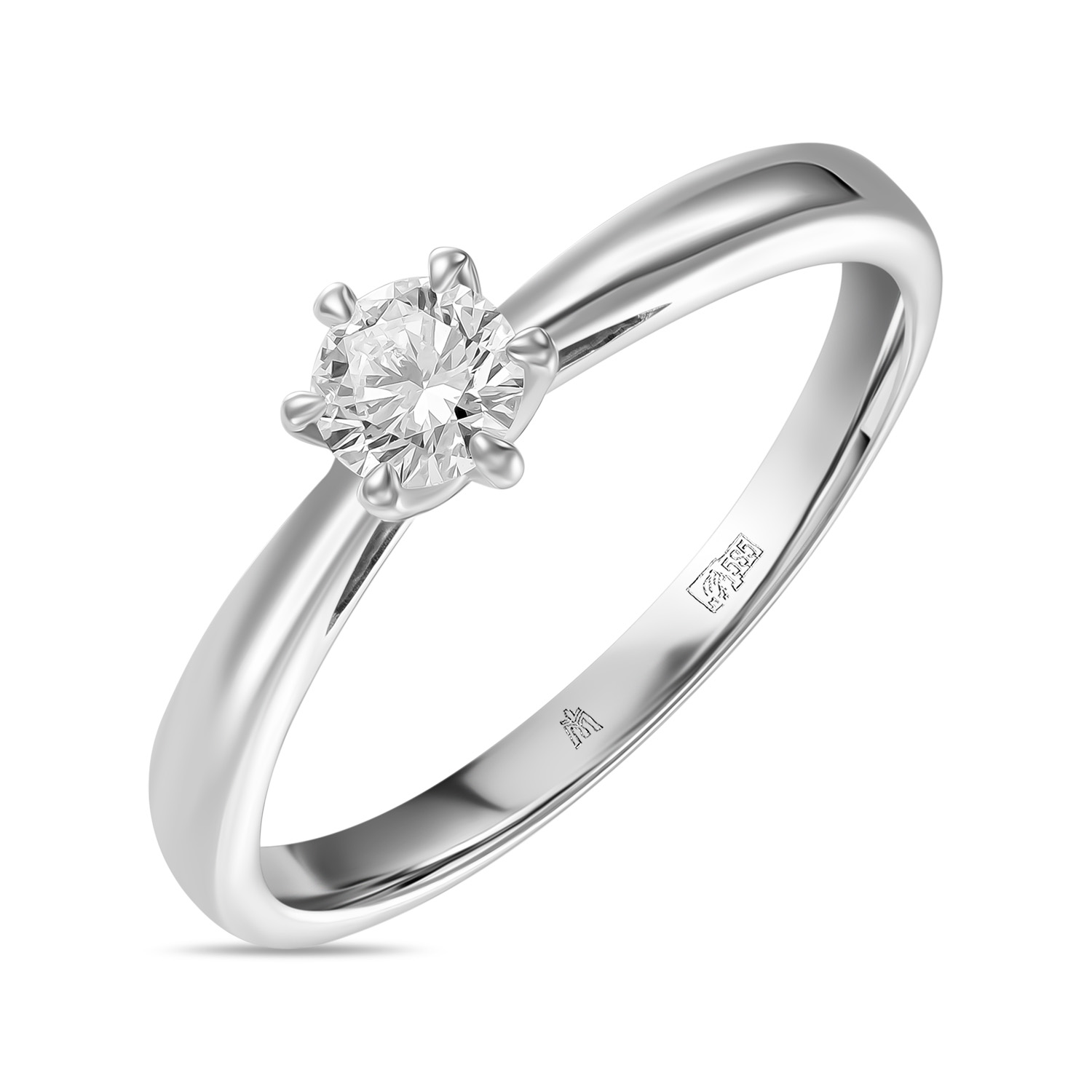 Кольца МЮЗ Кольцо с выращенным бриллиантом кольца мюз кольцо с выращенным бриллиантом