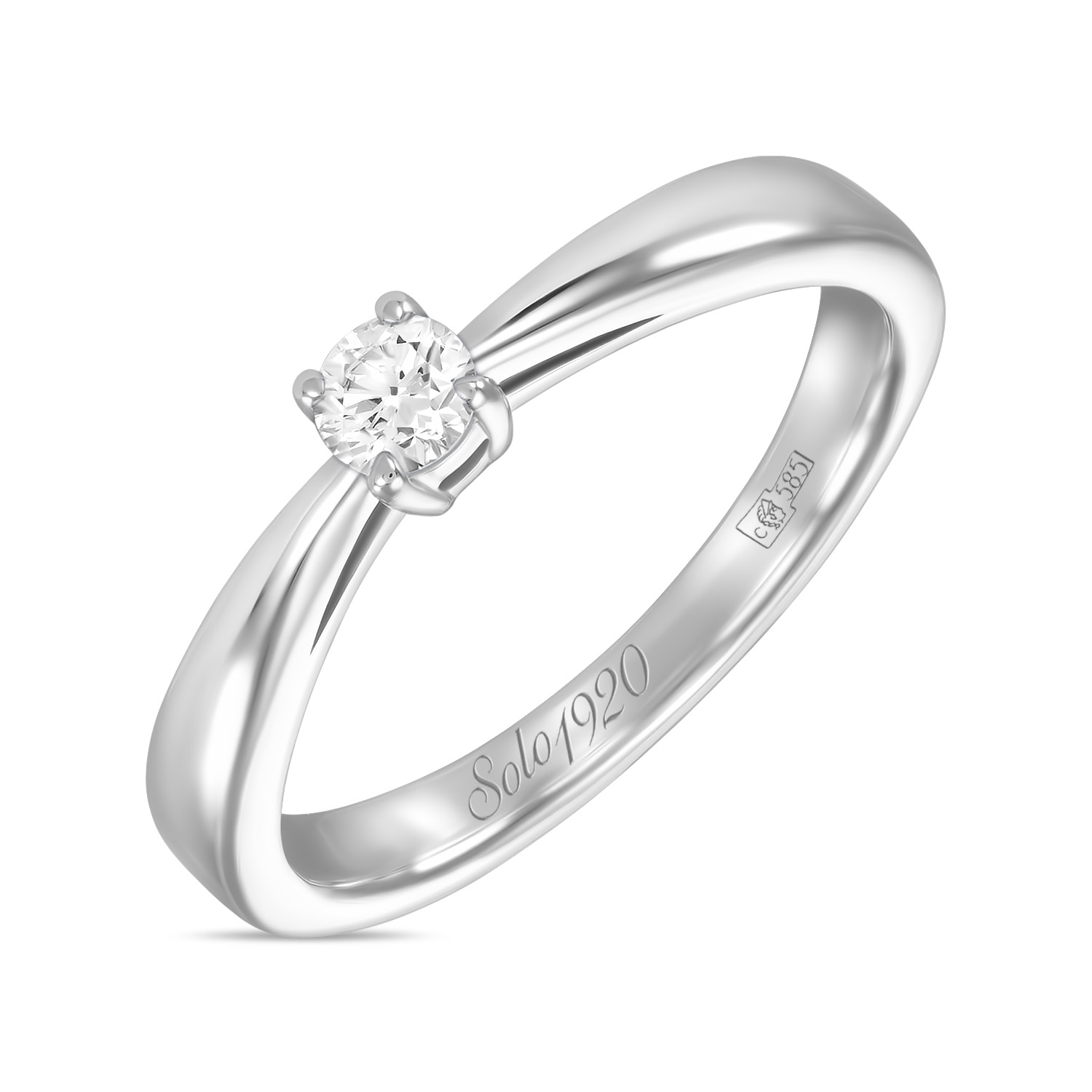 Кольца МЮЗ Золотое кольцо с бриллиантом 46469