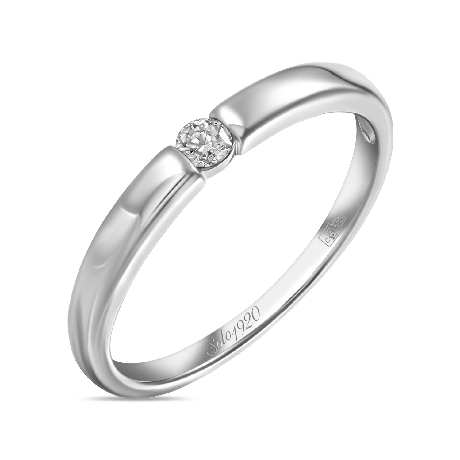 Кольца МЮЗ Золотое кольцо с бриллиантом 24745