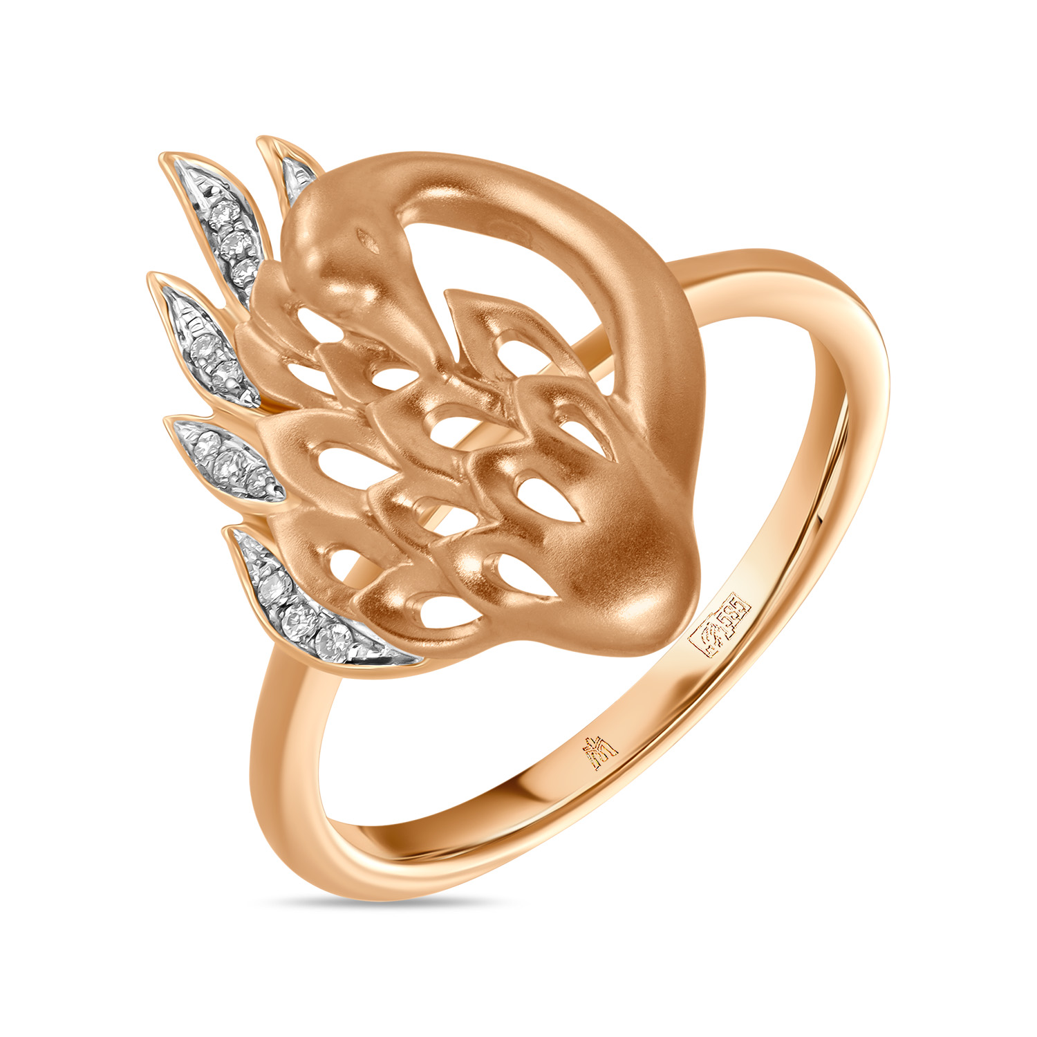 Кольца МЮЗ Золотое кольцо с бриллиантами 27795