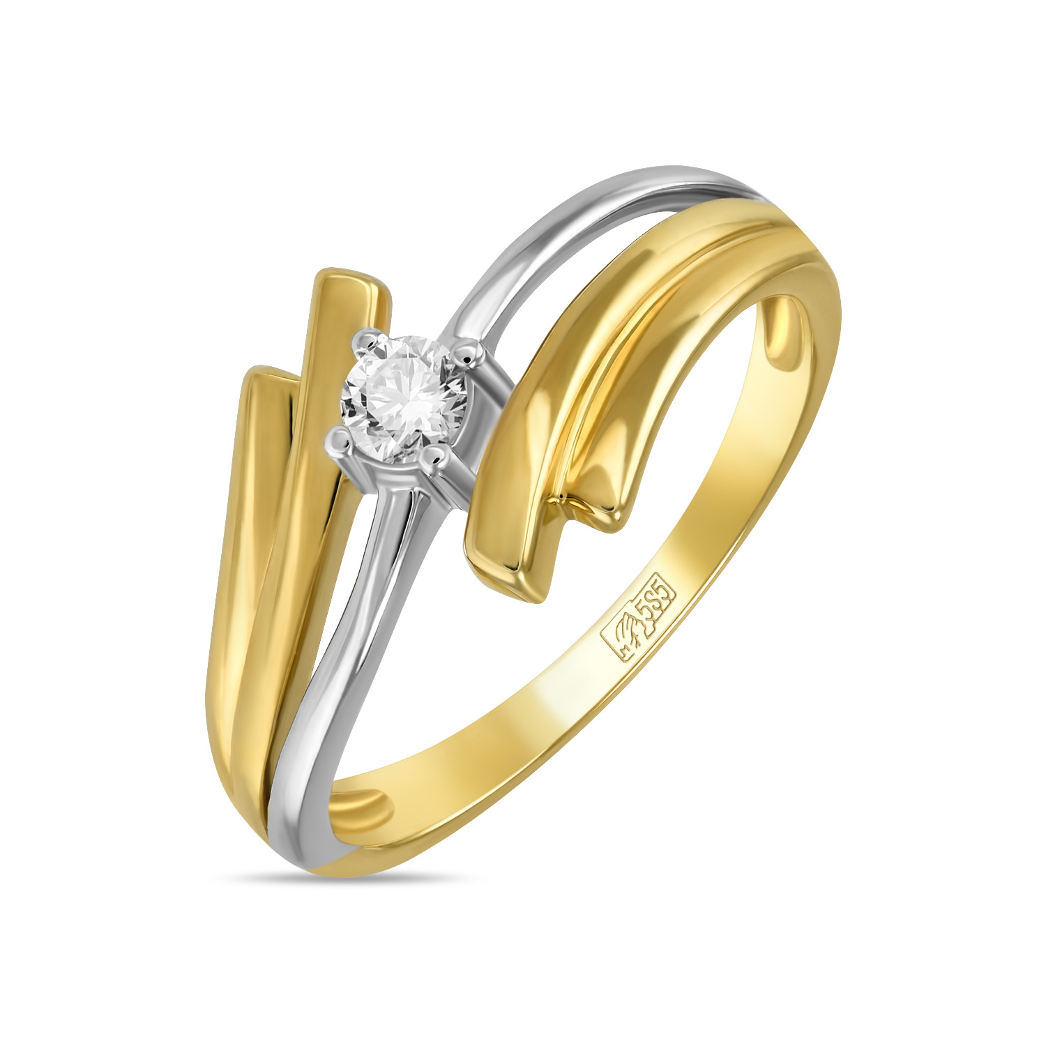 Кольца МЮЗ Золотое кольцо с бриллиантом