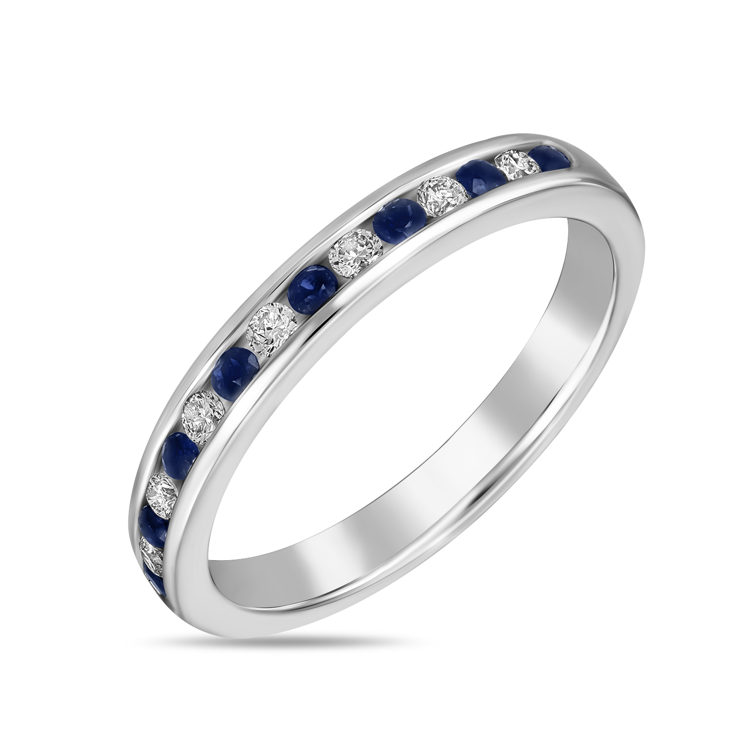 Кольца МЮЗ Золотое кольцо с бриллиантами и сапфирами 30395