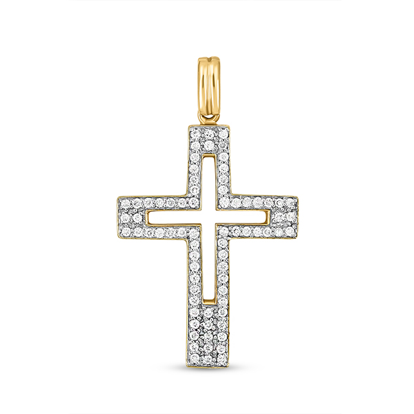 Кресты МЮЗ Крест с бриллиантами золотой крест с бриллиантами