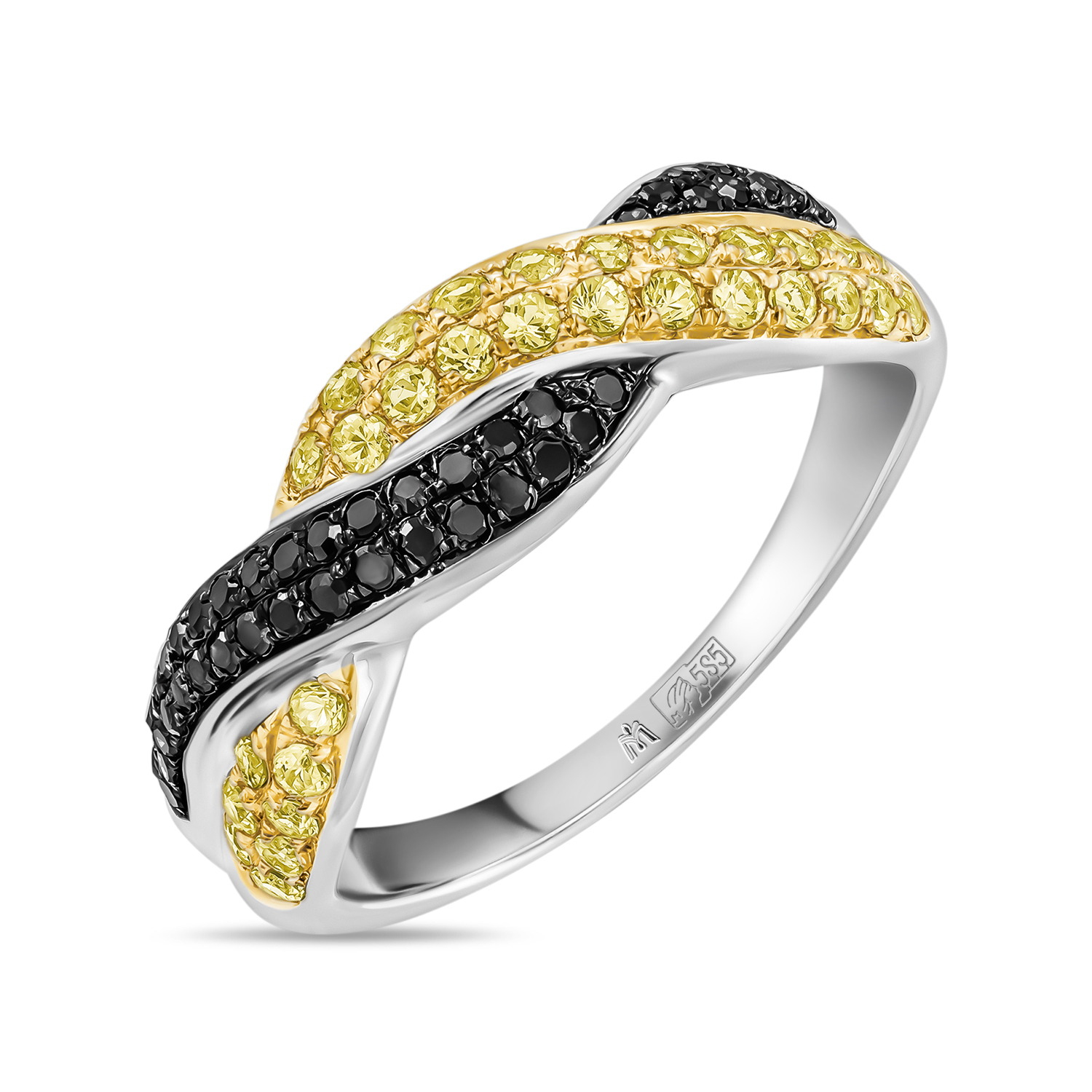 Кольца МЮЗ Золотое кольцо с бриллиантами и цветными сапфирами miuz ru золотое кольцо c аметистами бриллиантами сапфирами и цветными сапфирами