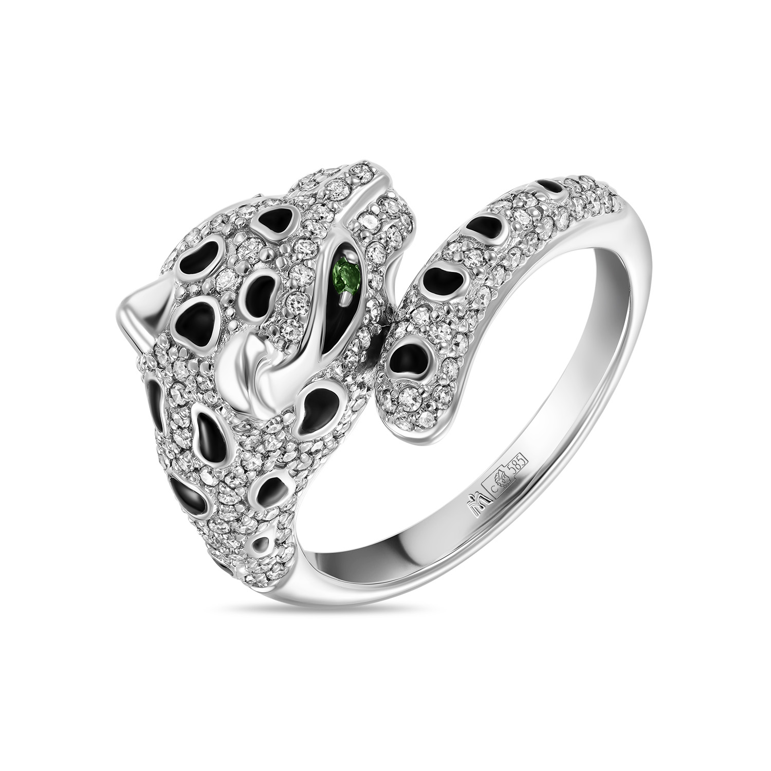 Кольца МЮЗ Кольцо с цветными бриллиантами, бриллиантами и эмалью кольца мюз золотое кольцо с бриллиантами и эмалью