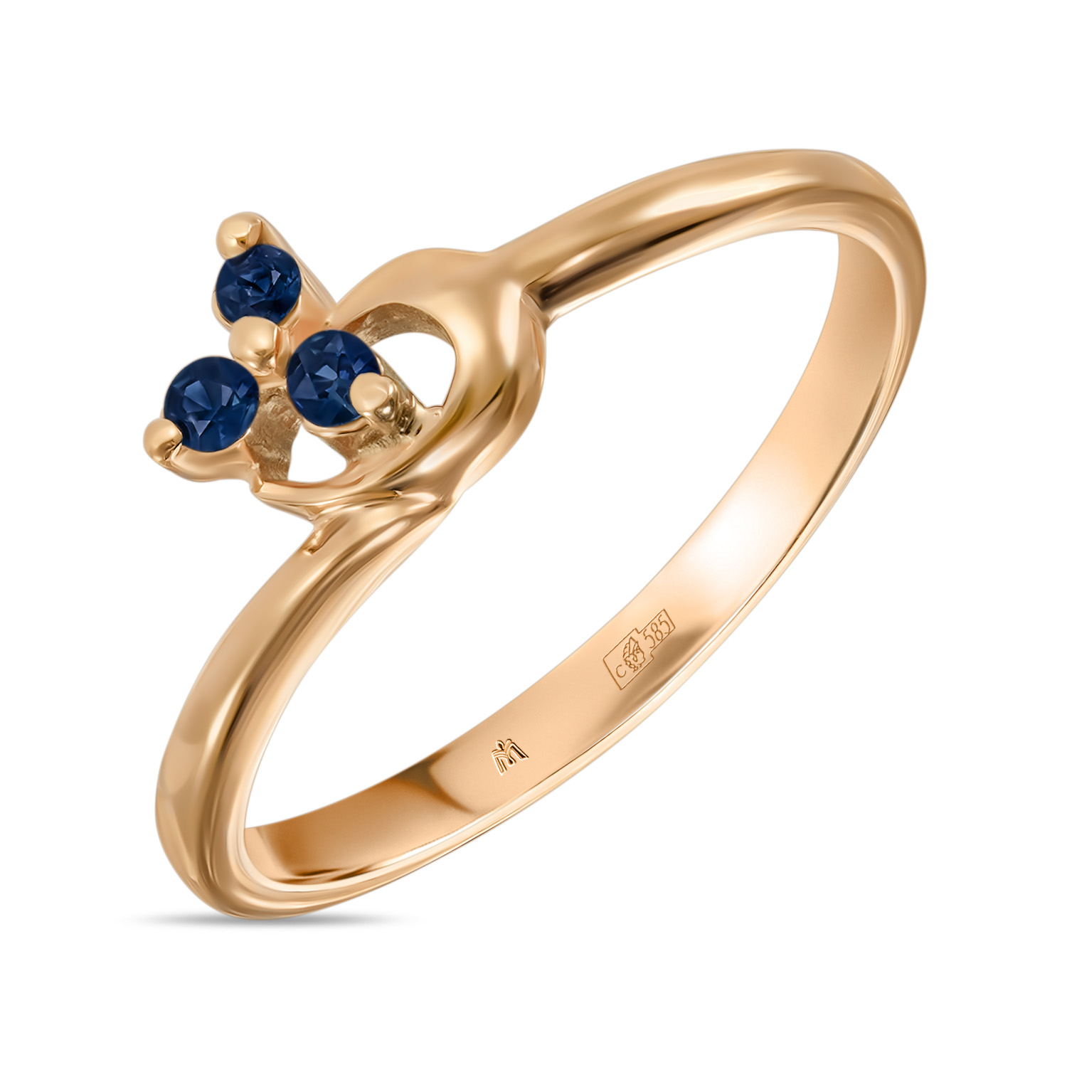 Кольца МЮЗ Золотое кольцо с сапфирами кольца мюз золотое кольцо с сапфирами