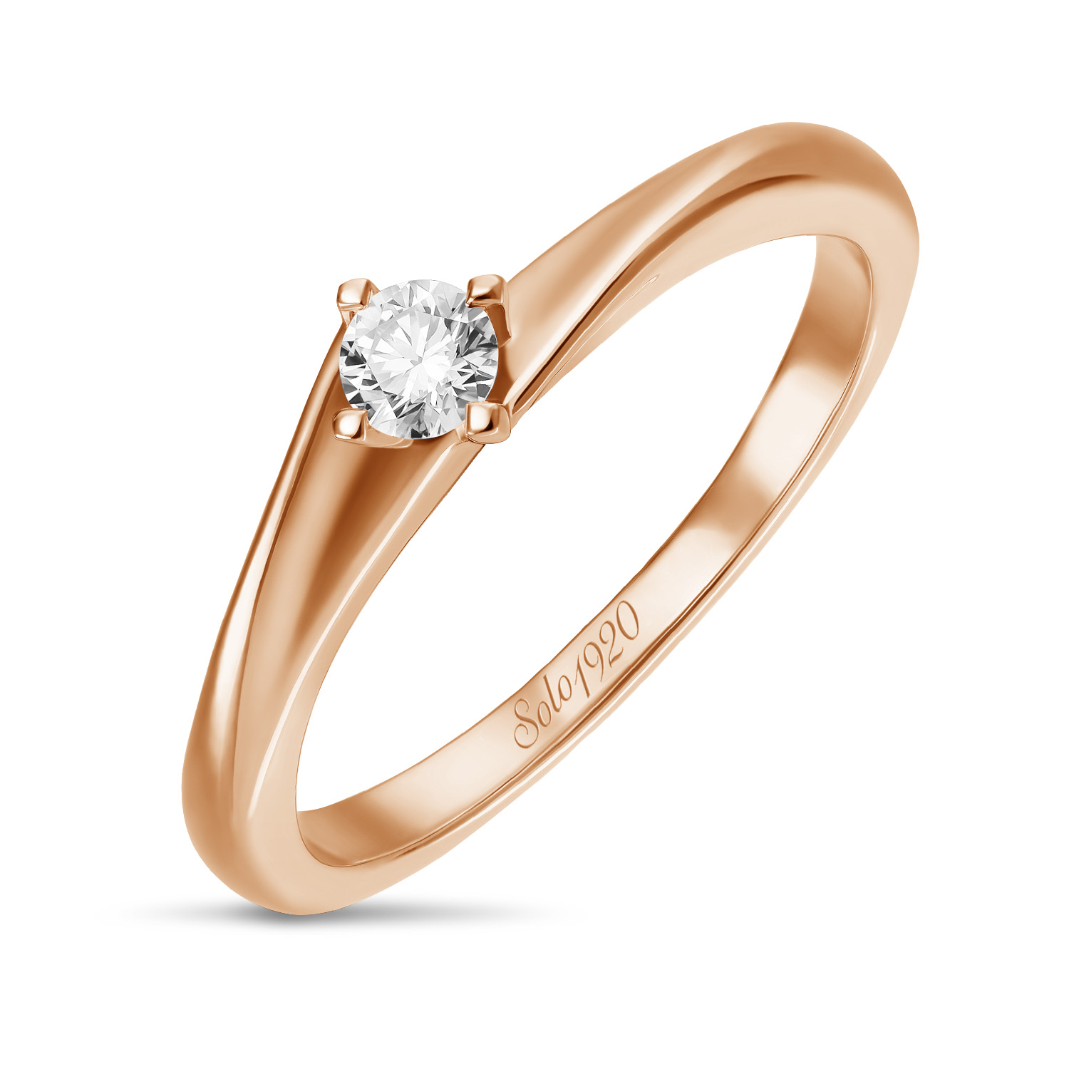 Кольца МЮЗ Золотое кольцо с бриллиантом 48950