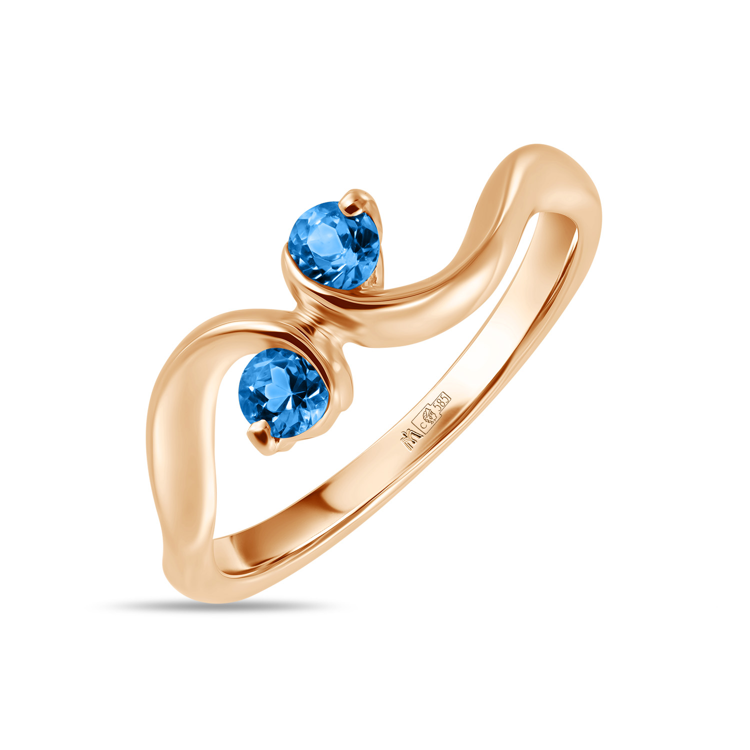 Кольца МЮЗ Золотое кольцо с топазом кольца мюз золотое кольцо с топазом и эмалью