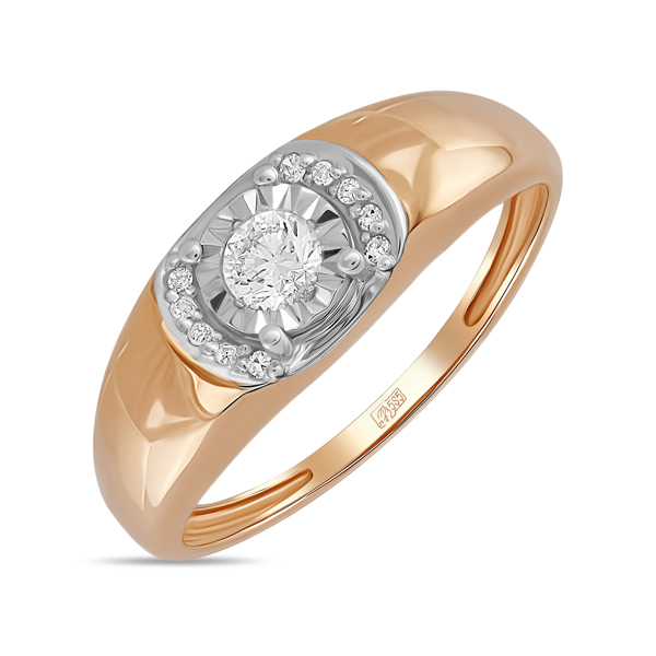 Кольца МЮЗ Золотое кольцо с бриллиантами 34796