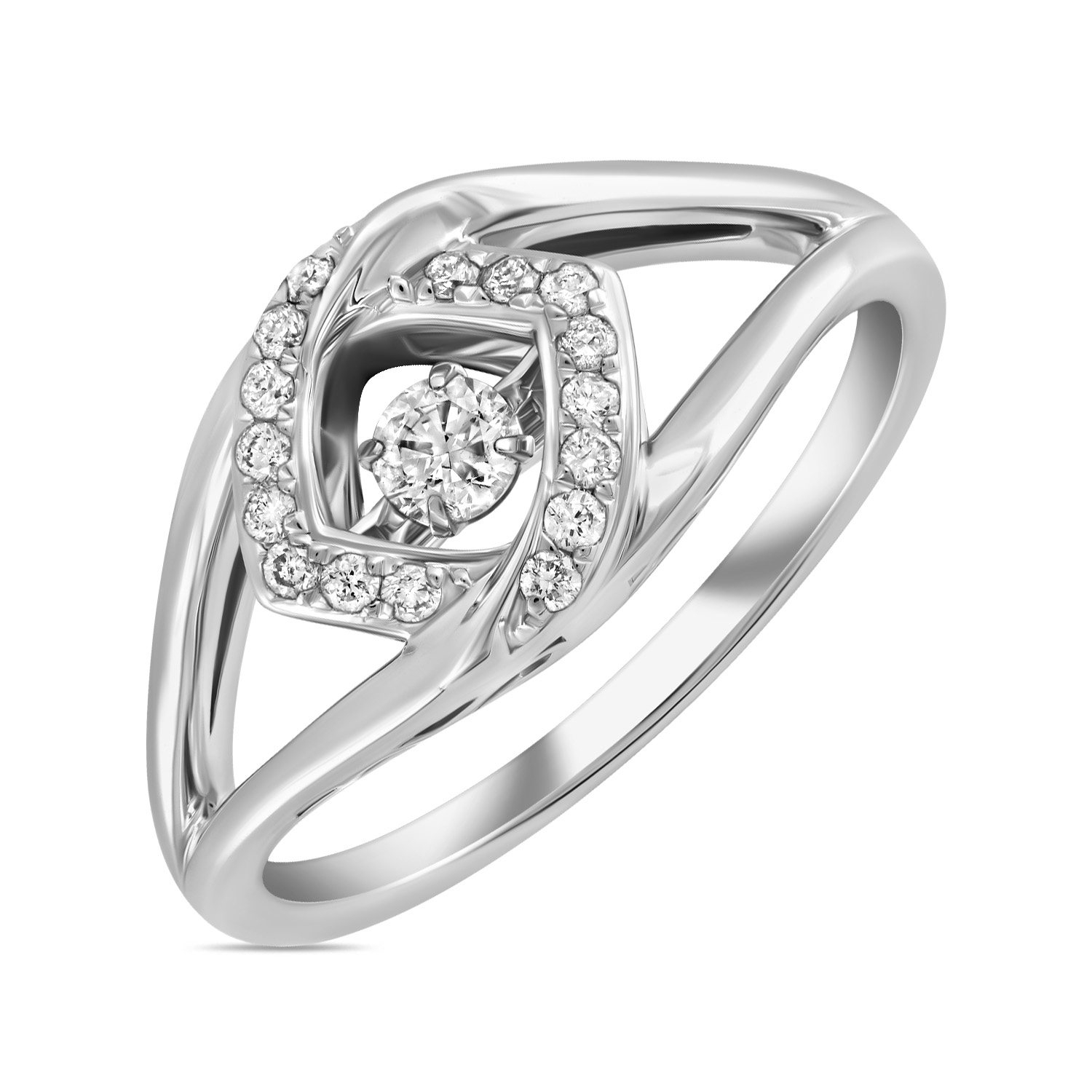 Кольца МЮЗ Золотое кольцо с бриллиантами 48760