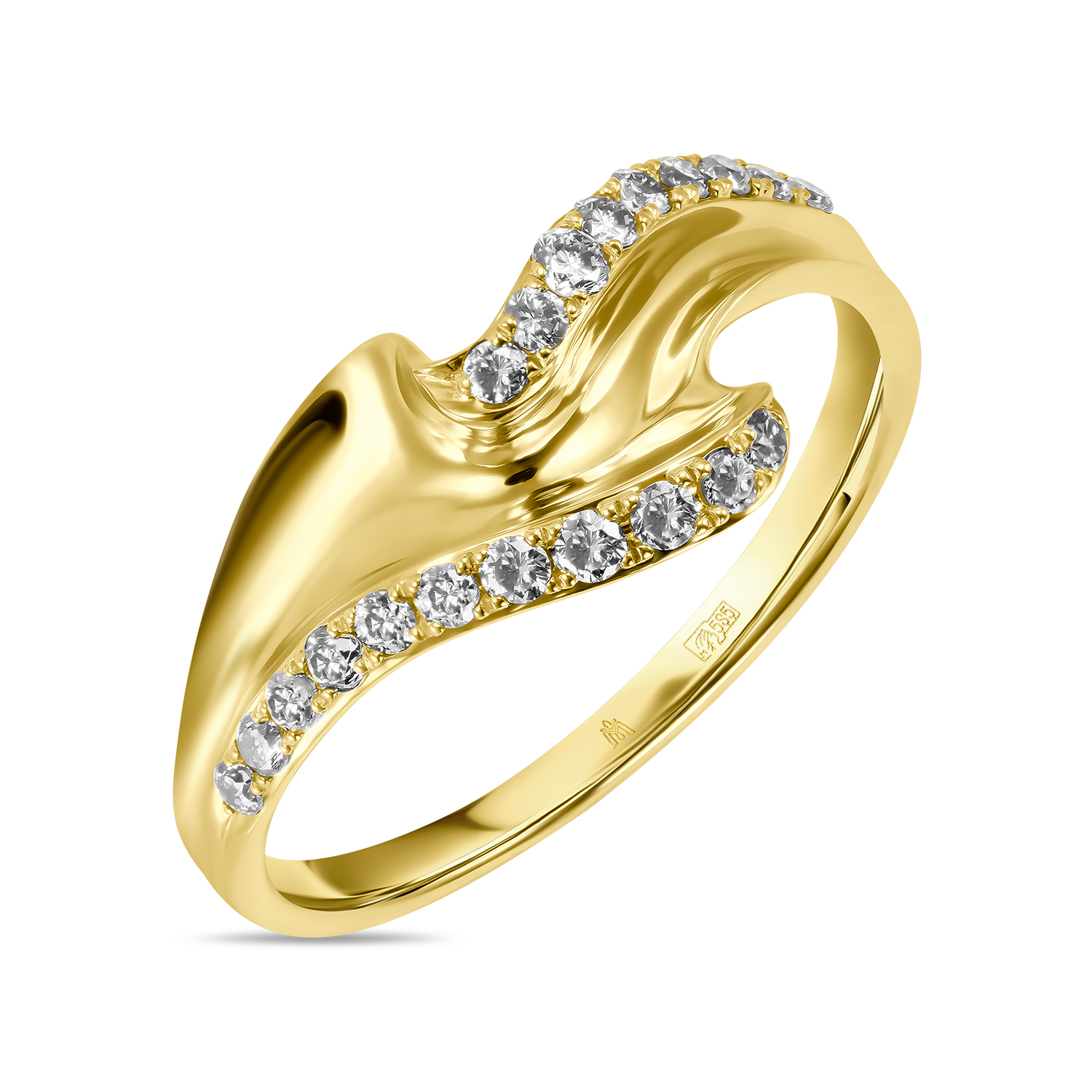 Кольца МЮЗ Золотое кольцо с бриллиантами 37160