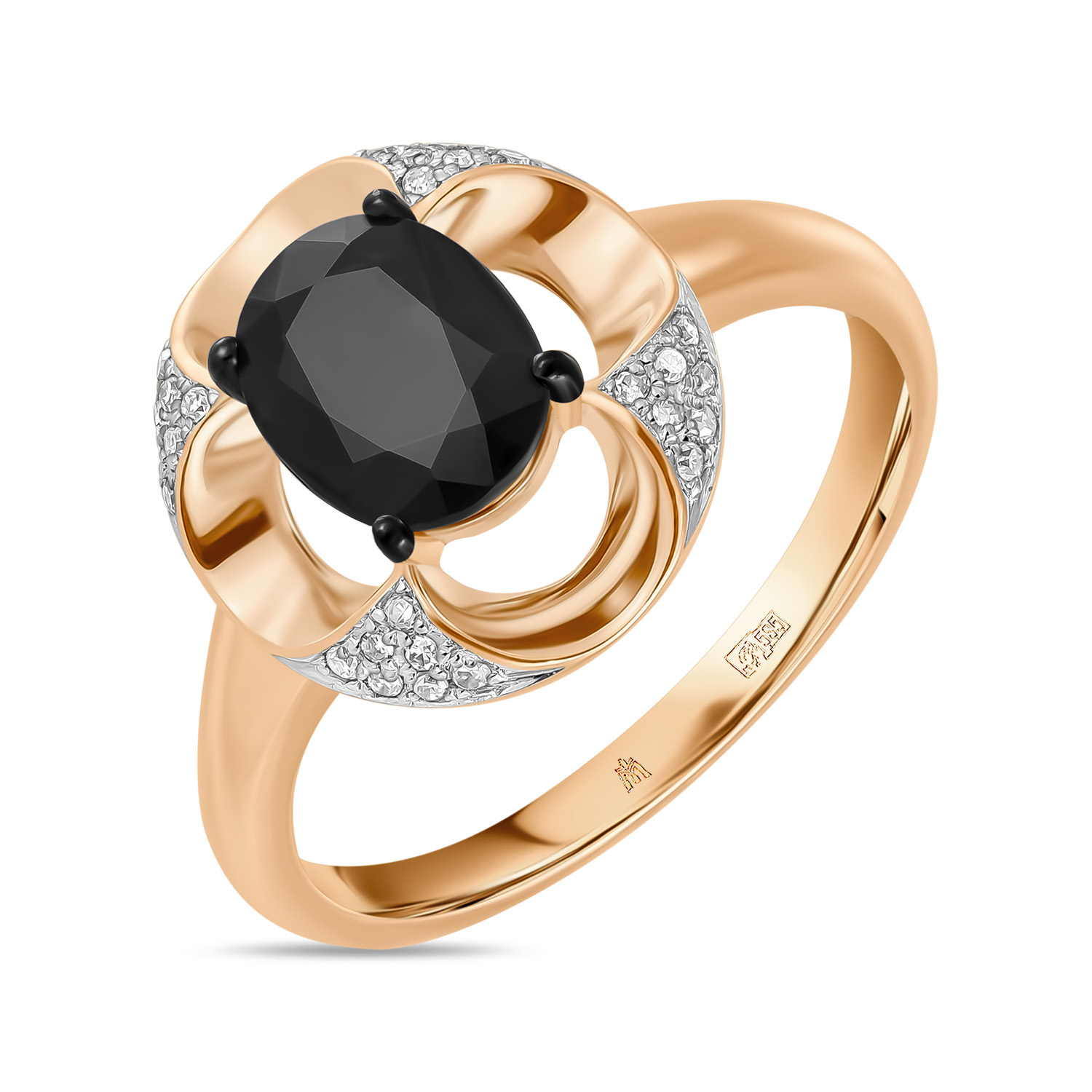 Кольца МЮЗ Золотое кольцо с бриллиантами и цветными сапфирами кольца мюз золотое кольцо с бриллиантами и цветными сапфирами