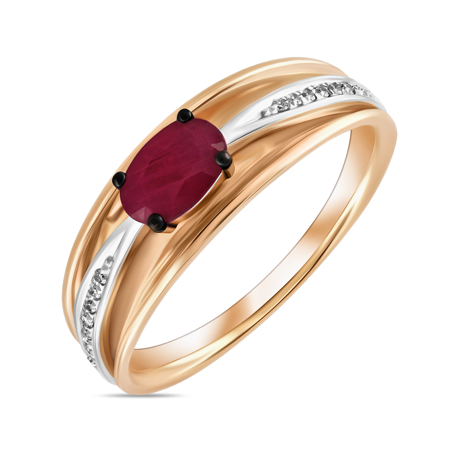 Кольца МЮЗ Золотое кольцо с бриллиантами и рубином золотое кольцо с бриллиантами рубином сапфиром