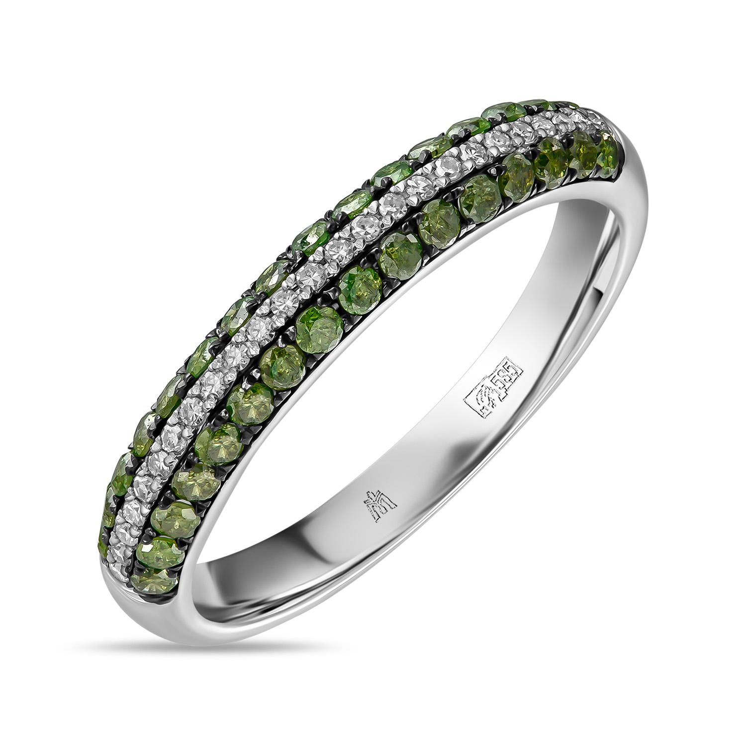 Кольца МЮЗ Кольцо с цветными бриллиантами и бриллиантами кольца мюз кольцо с бриллиантами и цветными бриллиантами