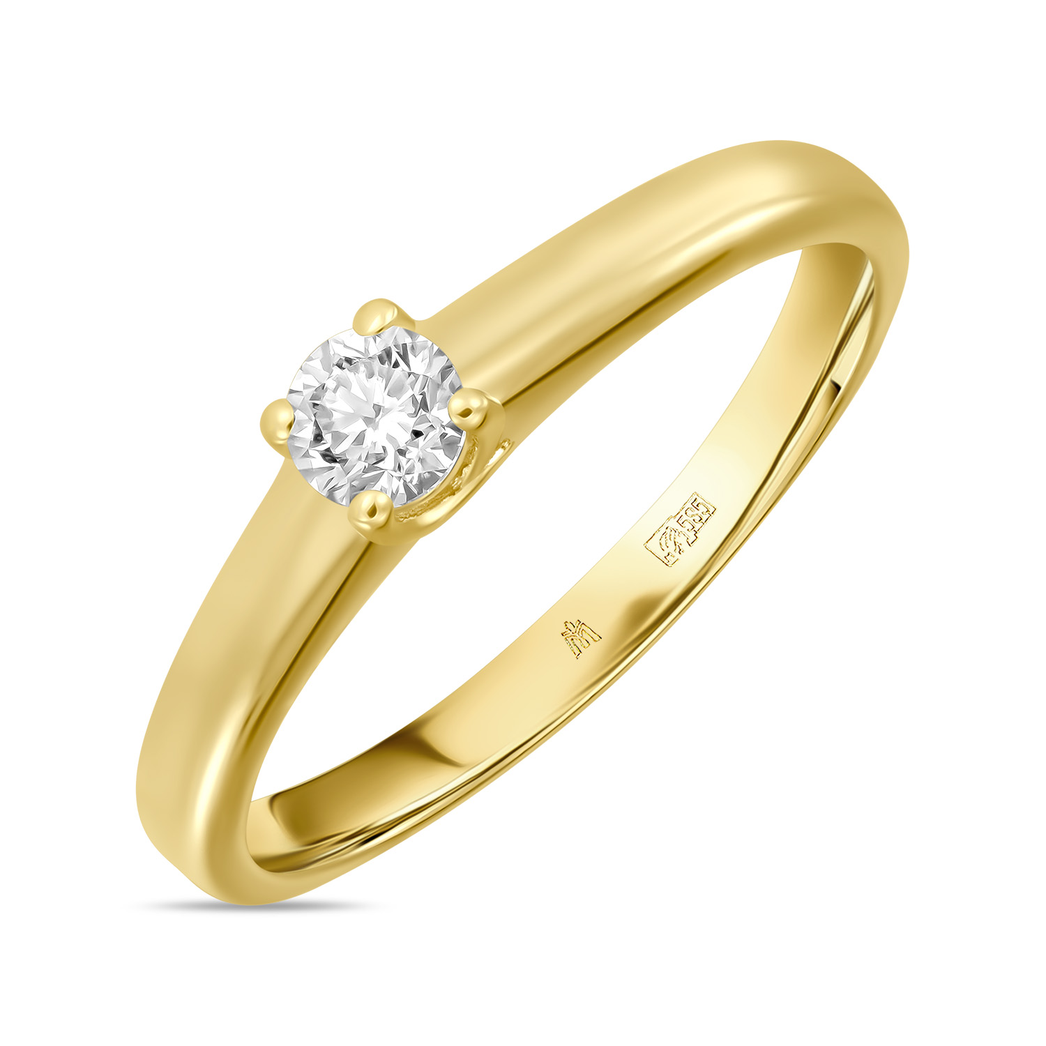 Кольца МЮЗ Золотое кольцо с бриллиантом 44819
