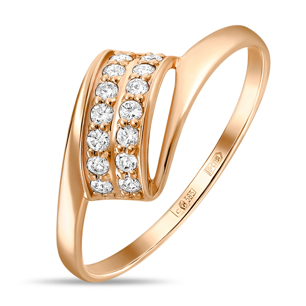 Кольца МЮЗ Золотое кольцо с фианитами кольца мюз золотое кольцо с фианитами