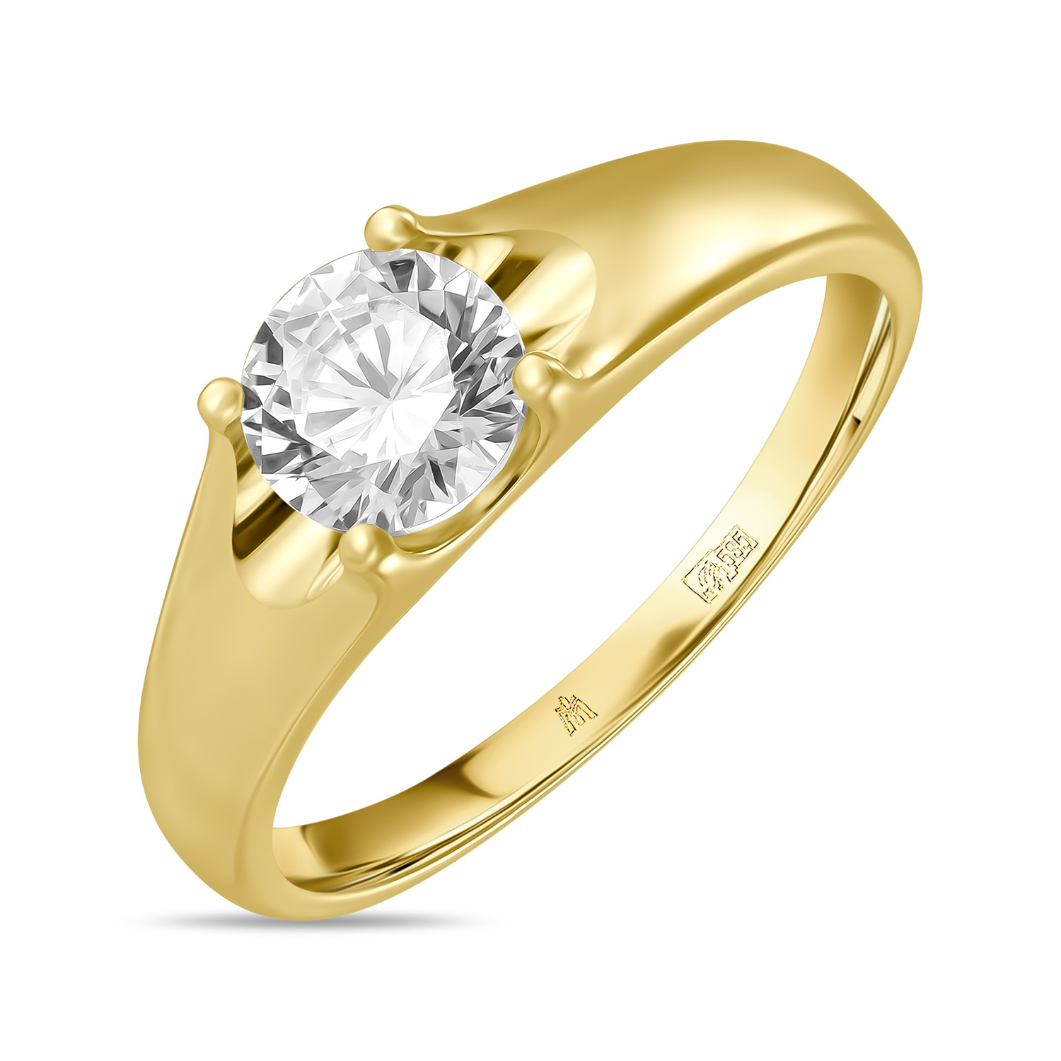 Кольца МЮЗ Золотое кольцо с фианитом 23911