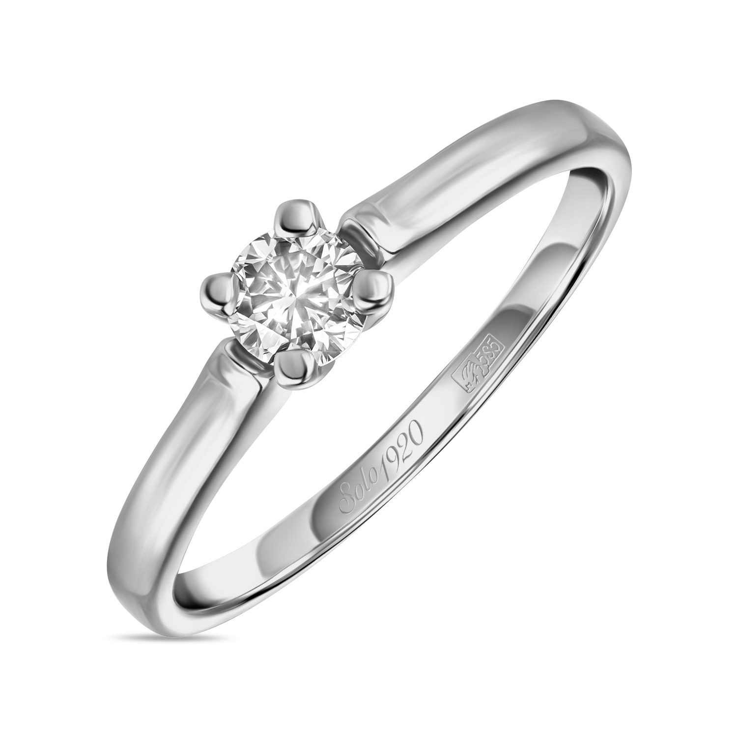 Кольца МЮЗ Золотое кольцо с бриллиантом 36245