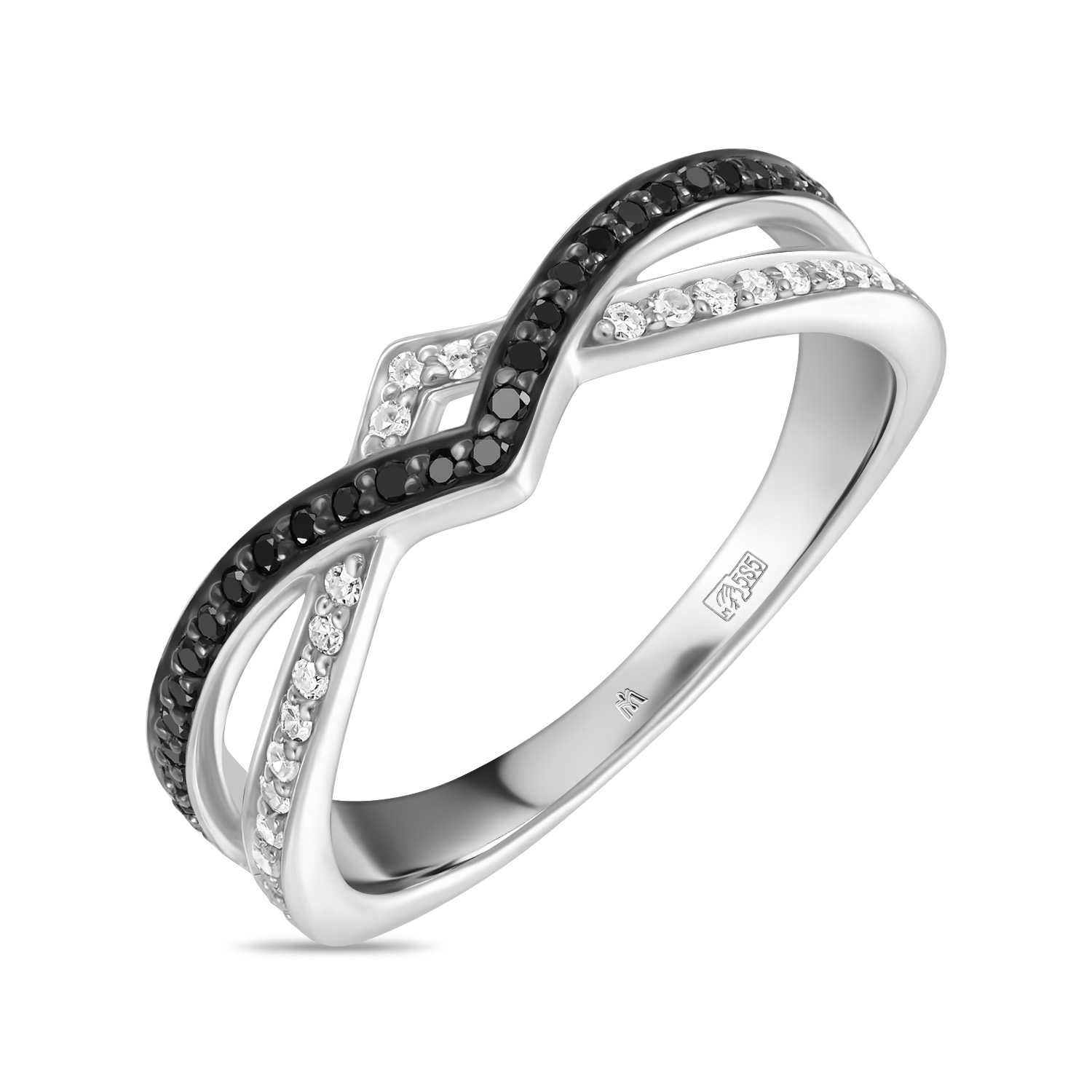 Кольца МЮЗ Кольцо с бриллиантами и облагороженными бриллиантами кольца мюз кольцо с облагороженными бриллиантами и бриллиантом