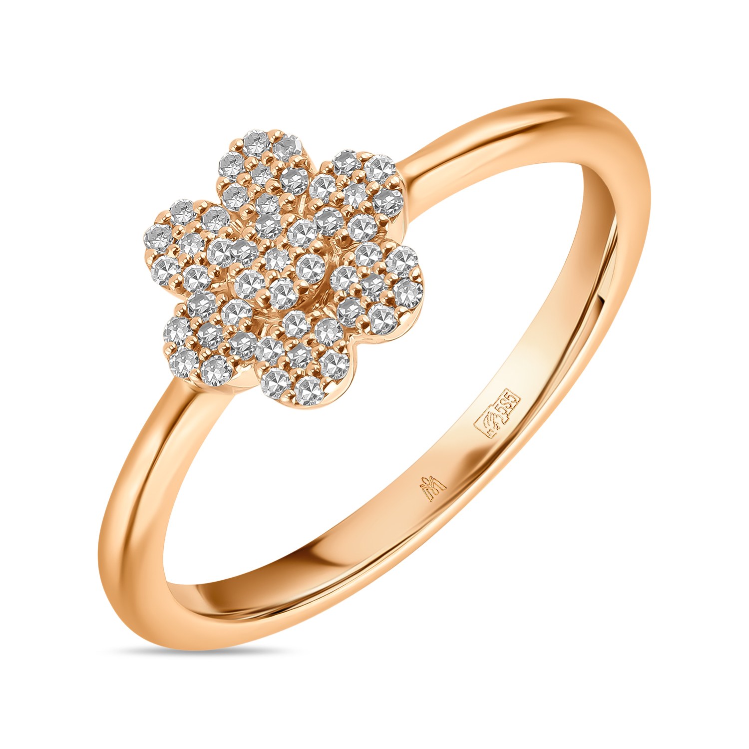 Кольца МЮЗ Золотое кольцо с бриллиантами 31159