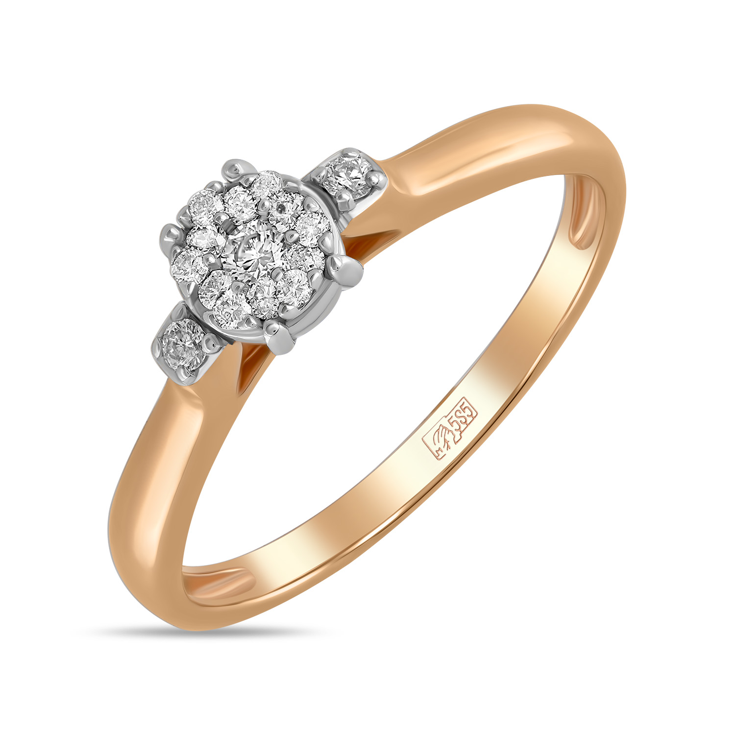 Кольца МЮЗ Золотое кольцо с бриллиантами 30395