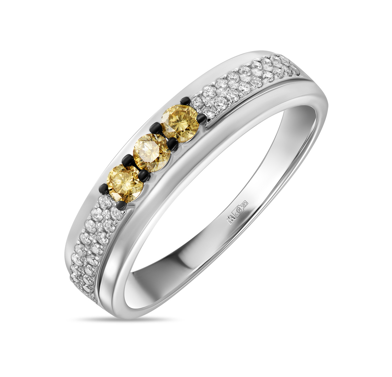 Кольца МЮЗ Кольцо с бриллиантами tous серьги кольца straight color из вермеля с драгоценными камнями