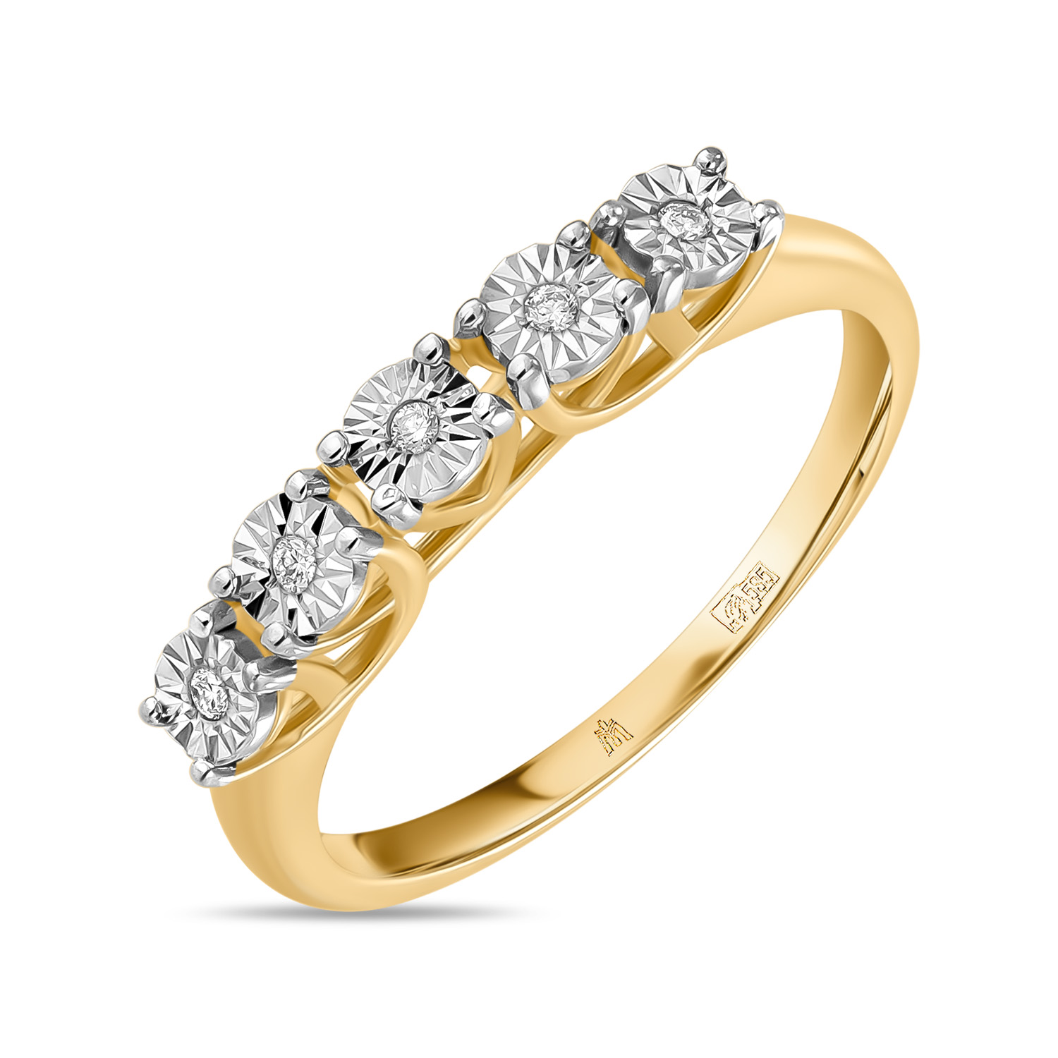 Кольца МЮЗ Золотое кольцо с бриллиантами 30950