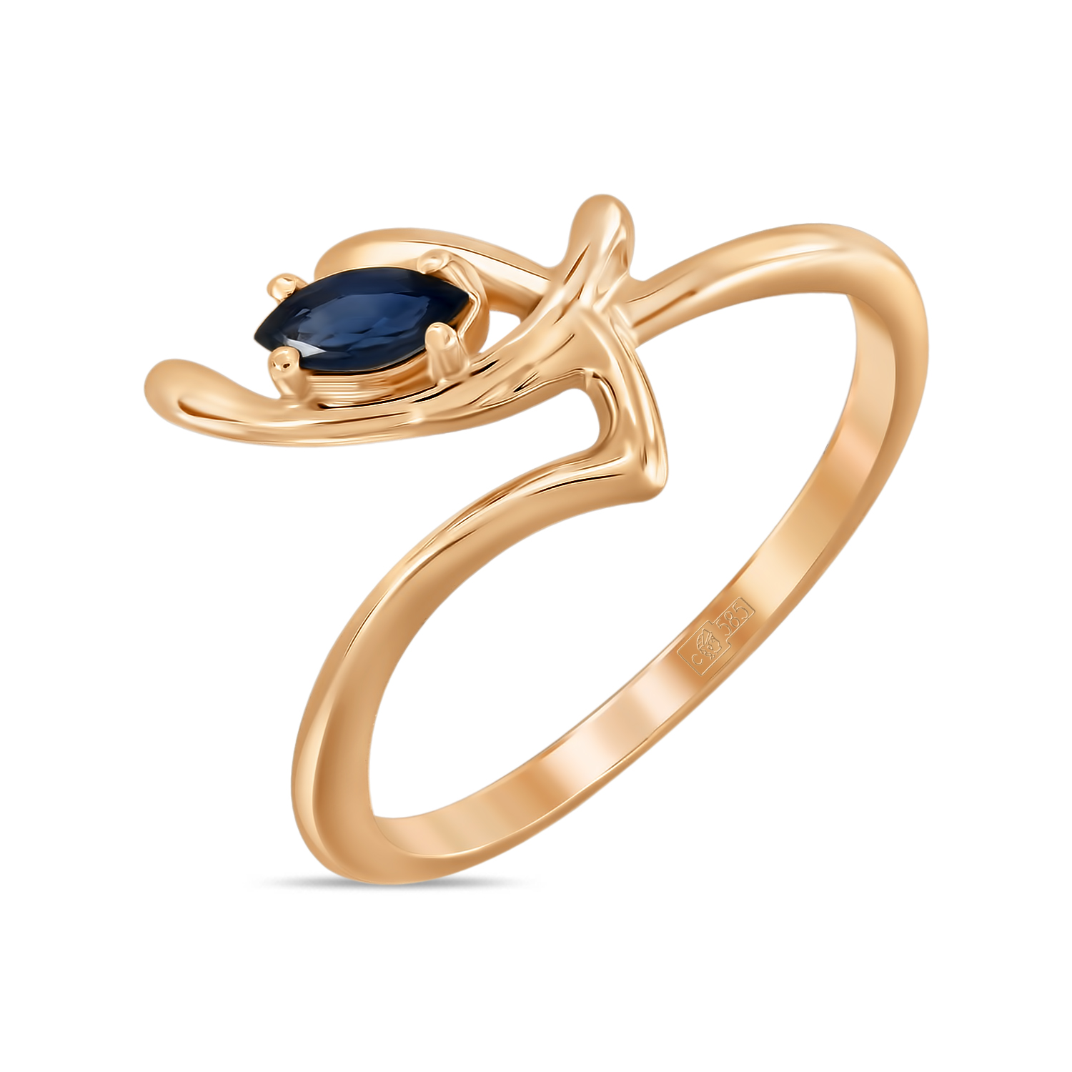 кольца мюз золотое кольцо с сапфиром Кольца МЮЗ Золотое кольцо с сапфиром