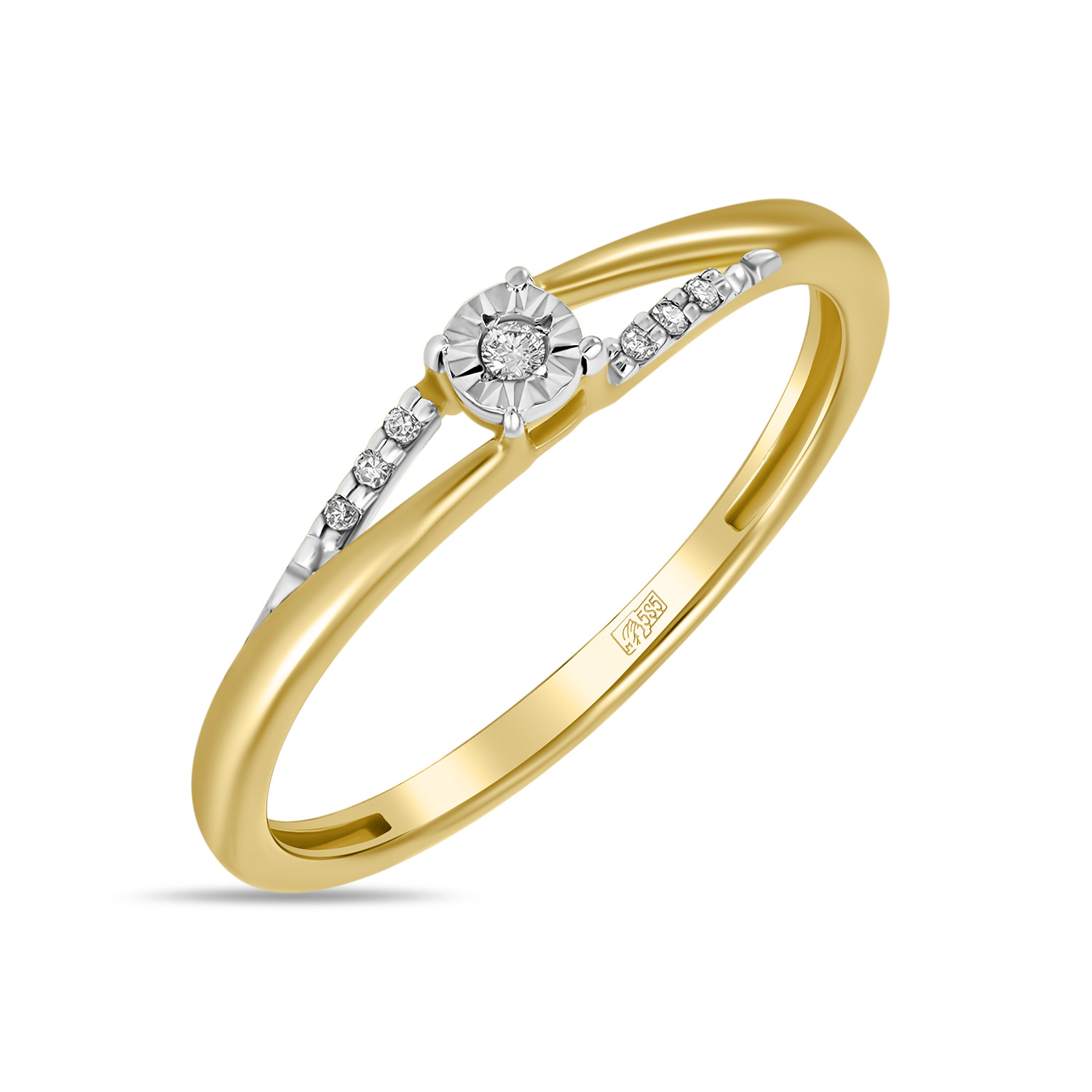 Кольца МЮЗ Золотое кольцо с бриллиантами 23950