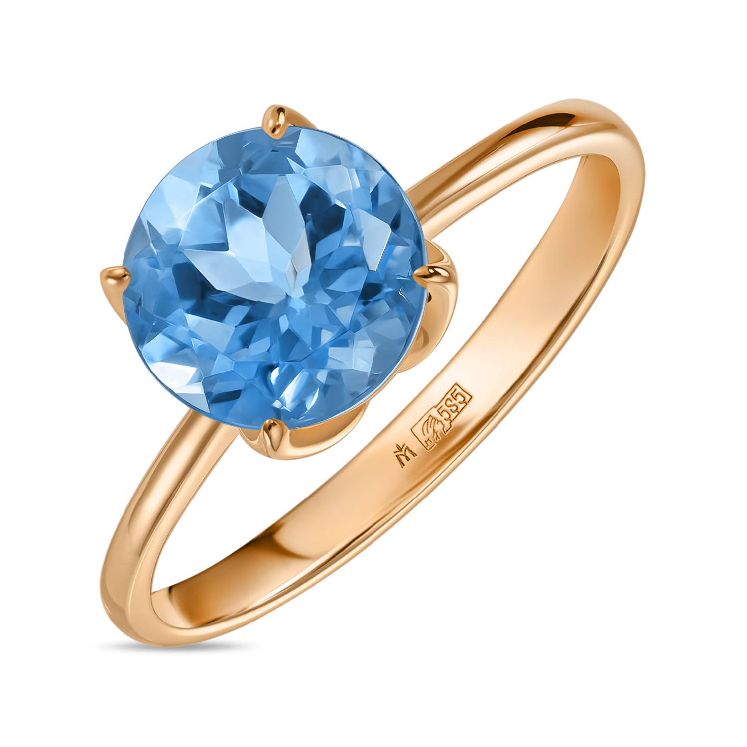 Кольца МЮЗ Кольцо с топазом и эмалью кольца мюз золотое кольцо с топазом и эмалью