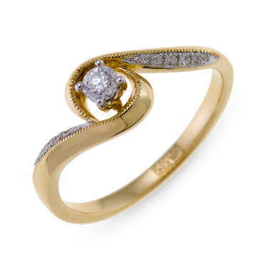 Кольца МЮЗ Золотое кольцо с бриллиантами 30395