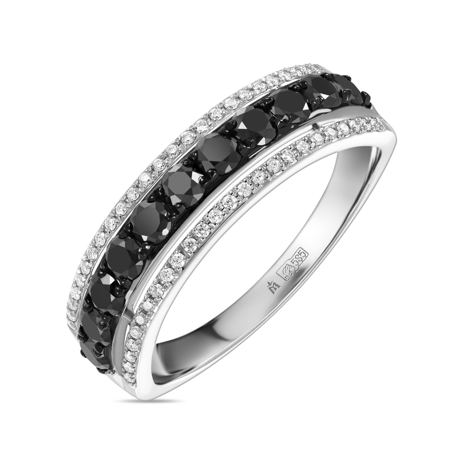 Кольца МЮЗ Кольцо с облагороженными бриллиантами и бриллиантами tous серьги кольца straight color из вермеля с драгоценными камнями