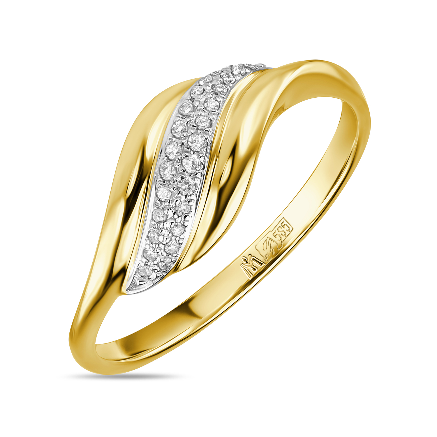 Кольца МЮЗ Золотое кольцо с бриллиантами кольца miuz diamonds r01 sol59 025 g3 w