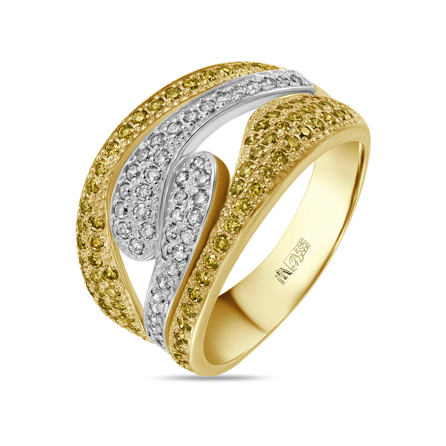 Кольца МЮЗ Золотое кольцо с бриллиантами и цветными бриллиантами кольца мюз золотое кольцо с аметистом топазом бриллиантами и цветными бриллиантами