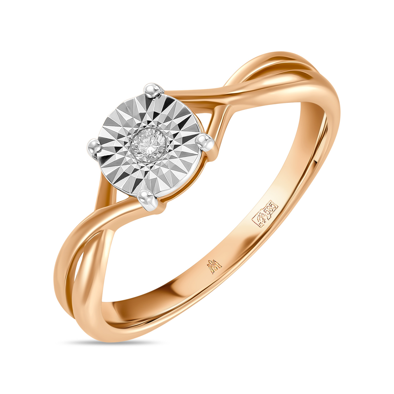 Кольца МЮЗ Золотое кольцо с бриллиантом кольца мюз золотое кольцо с бриллиантом