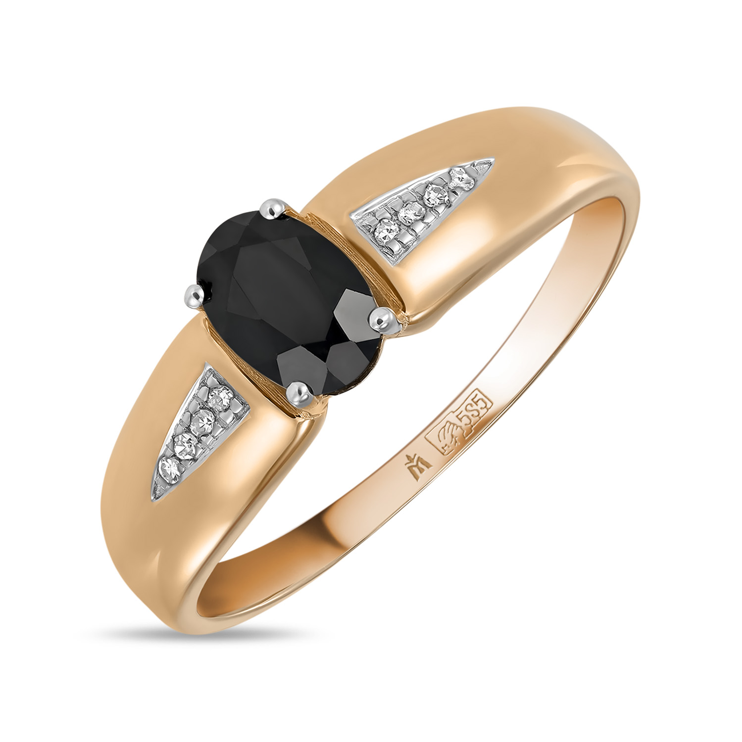 кольца мюз золотое кольцо с бриллиантами и цветными сапфирами Кольца МЮЗ Золотое кольцо с бриллиантами и цветными сапфирами