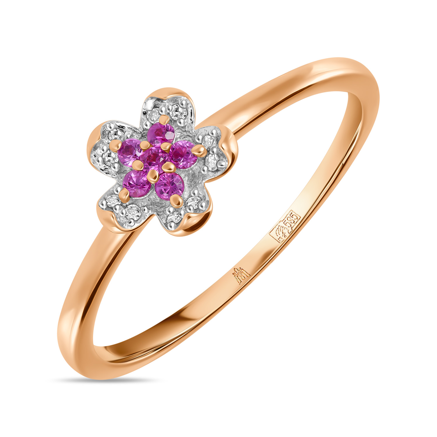 Кольца МЮЗ Золотое кольцо с бриллиантами и цветными сапфирами кольца мюз золотое кольцо с бриллиантами гранатами и цветными сапфирами