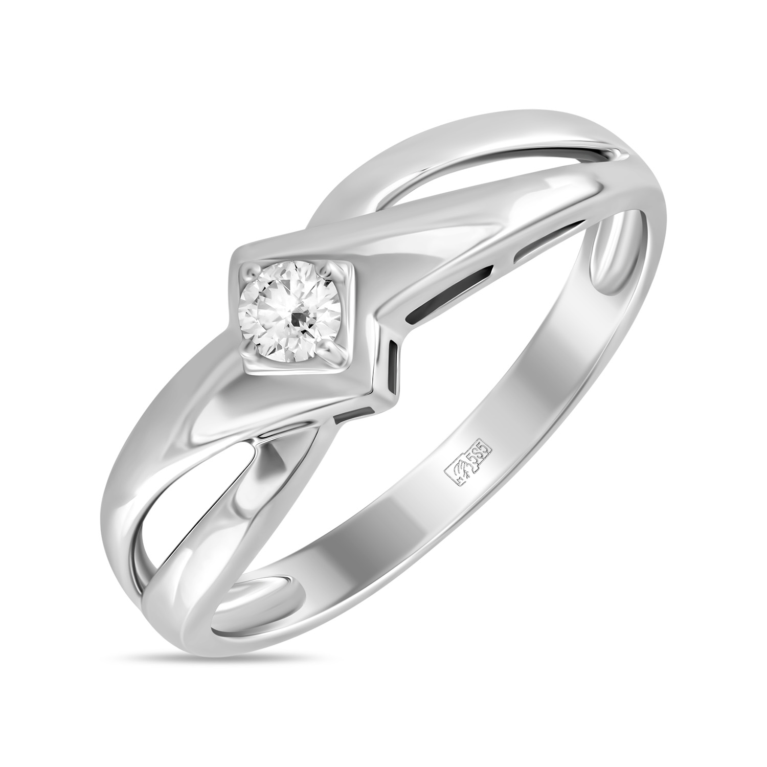 Кольца МЮЗ Золотое кольцо с бриллиантом 27795
