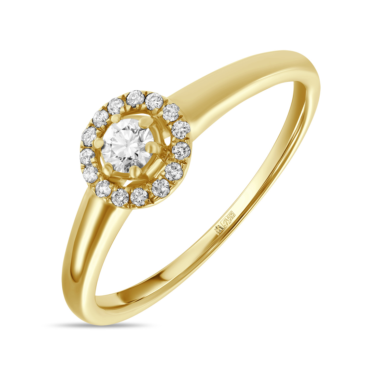 Кольца МЮЗ Золотое кольцо с бриллиантами 42995