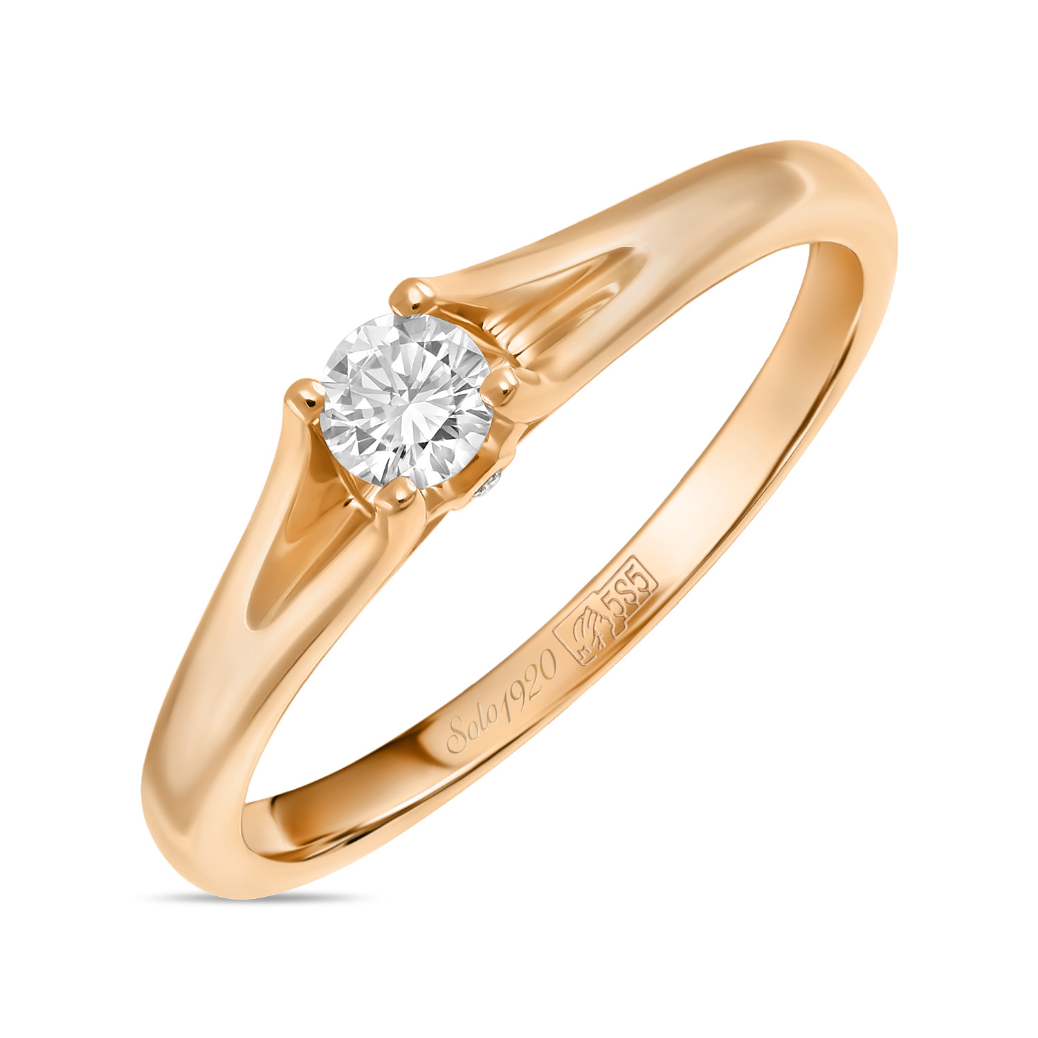 Кольца МЮЗ Золотое кольцо с бриллиантами 44820