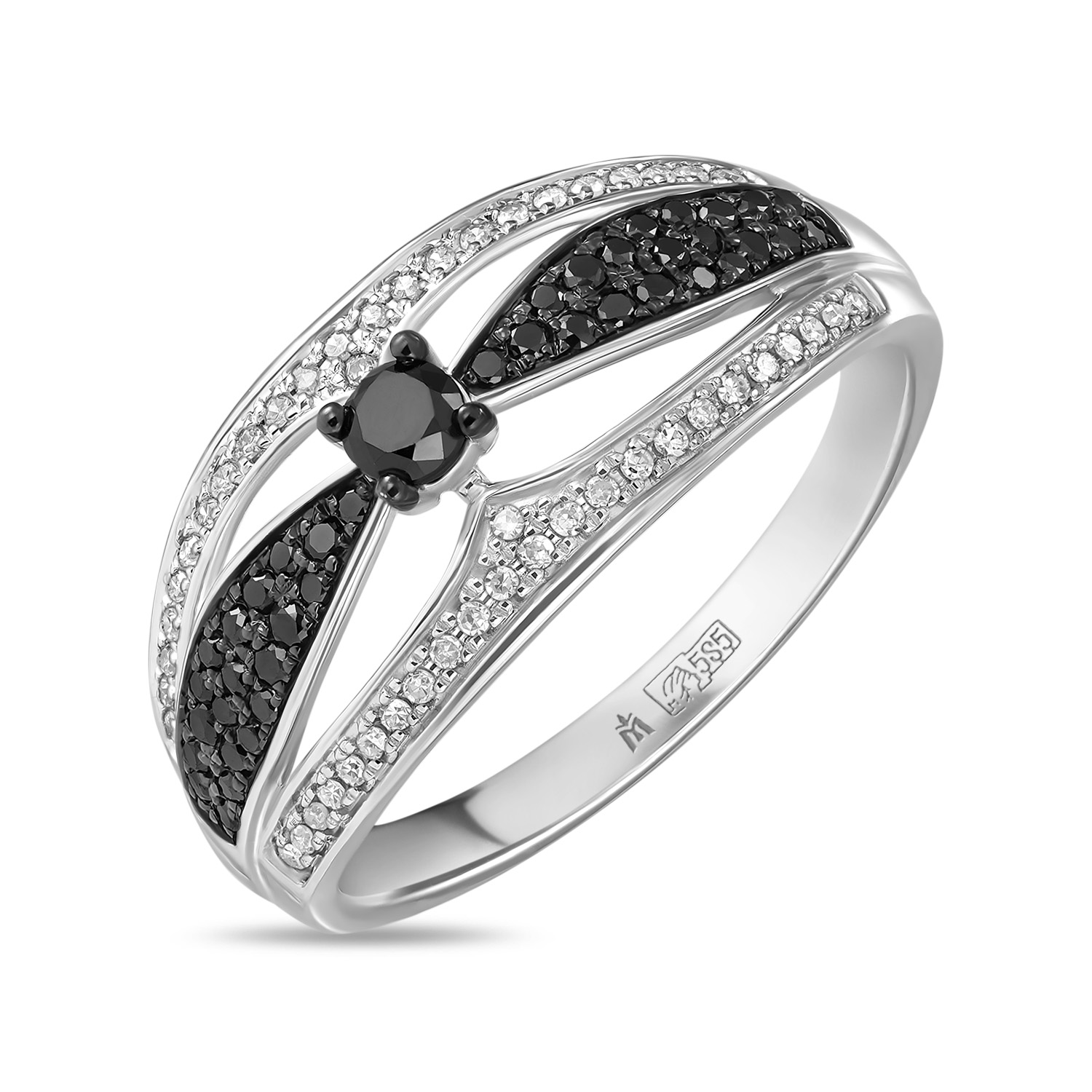 Кольца МЮЗ Золотое кольцо с бриллиантами 50195