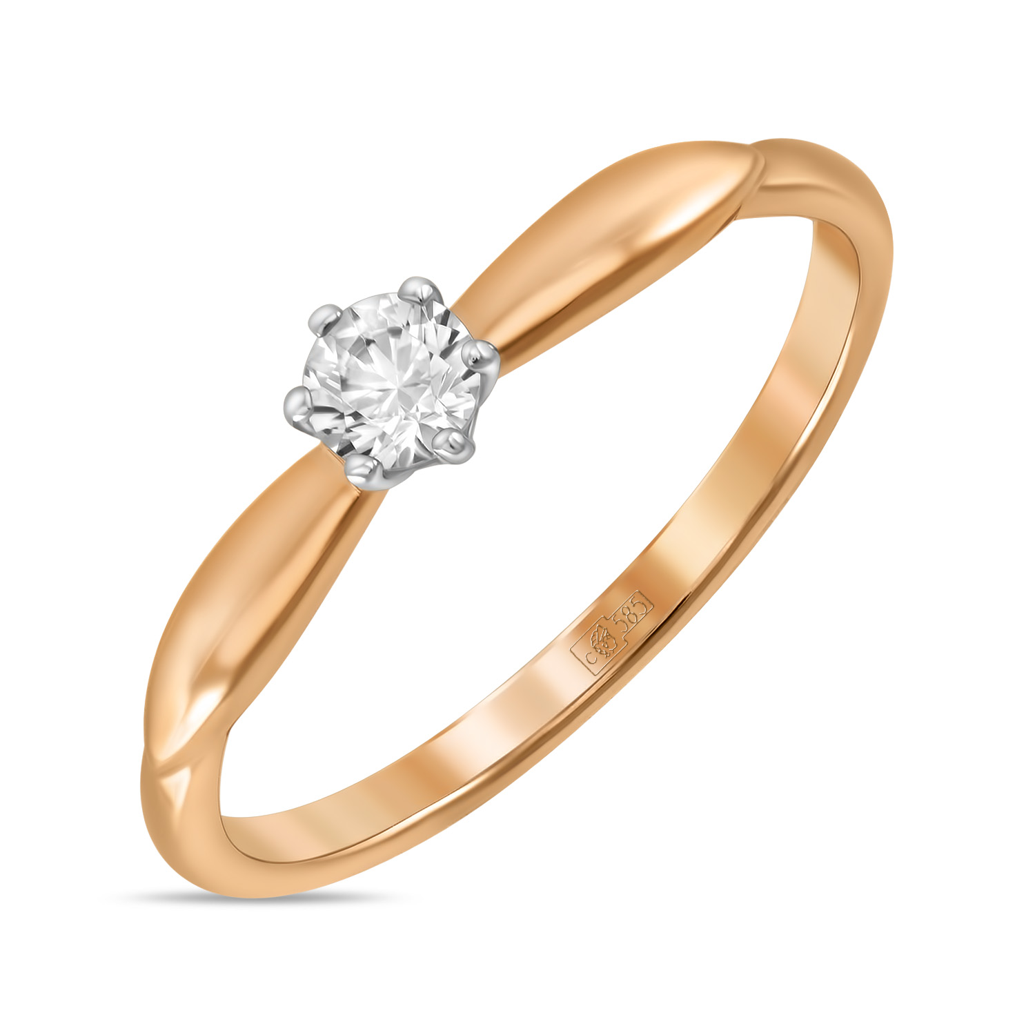 Кольца МЮЗ Золотое кольцо с фианитом кольца мюз золотое кольцо с эмалью стеклом и фианитом