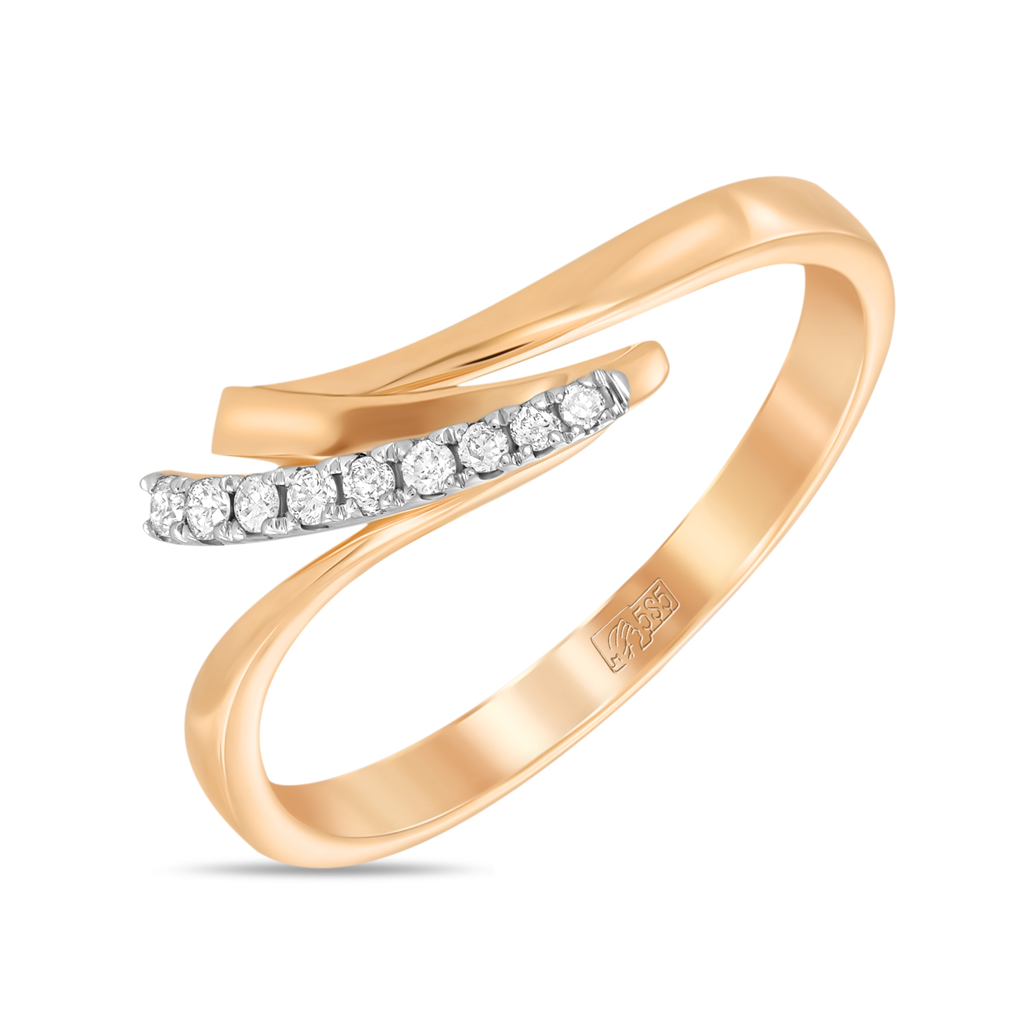 Кольца МЮЗ Золотое кольцо с бриллиантами 25560