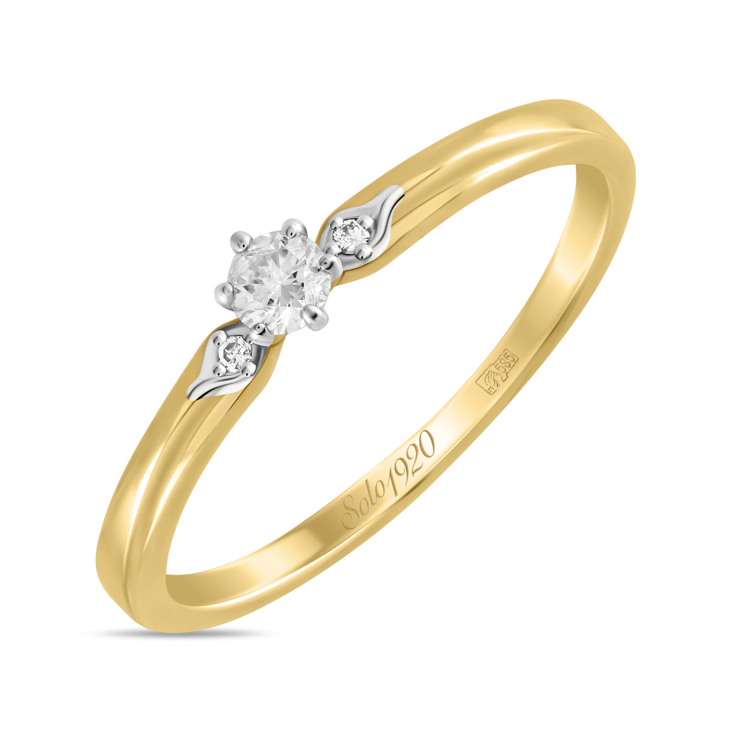 Кольца МЮЗ Золотое кольцо с бриллиантами 32945