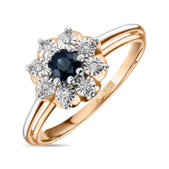 Кольца МЮЗ Кольцо с бриллиантами и цветными сапфирами кольца мюз кольцо с бриллиантами и цветными сапфирами